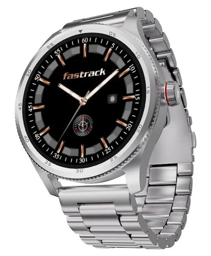 Fastrack Magnus FX1 Luxury Metal Smartwatch with High Definition 3.5 cm UltraVU Display, SingleSync BT Calling-Silver-picture-44