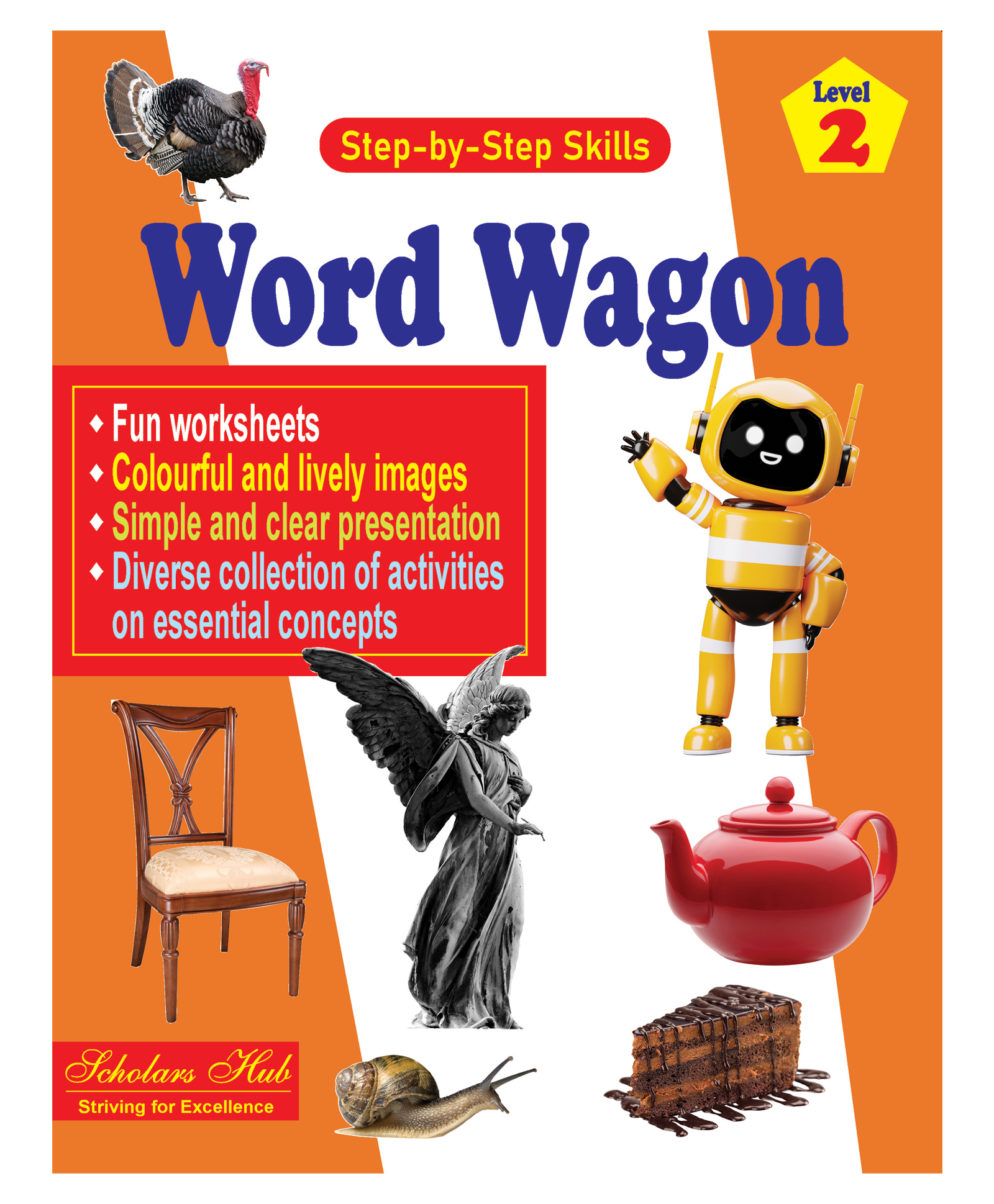 scholars hub Step by Step Skills- Word Wagon Level-2 (Tearable Colourful Worksheets)| With Answers-picture-33