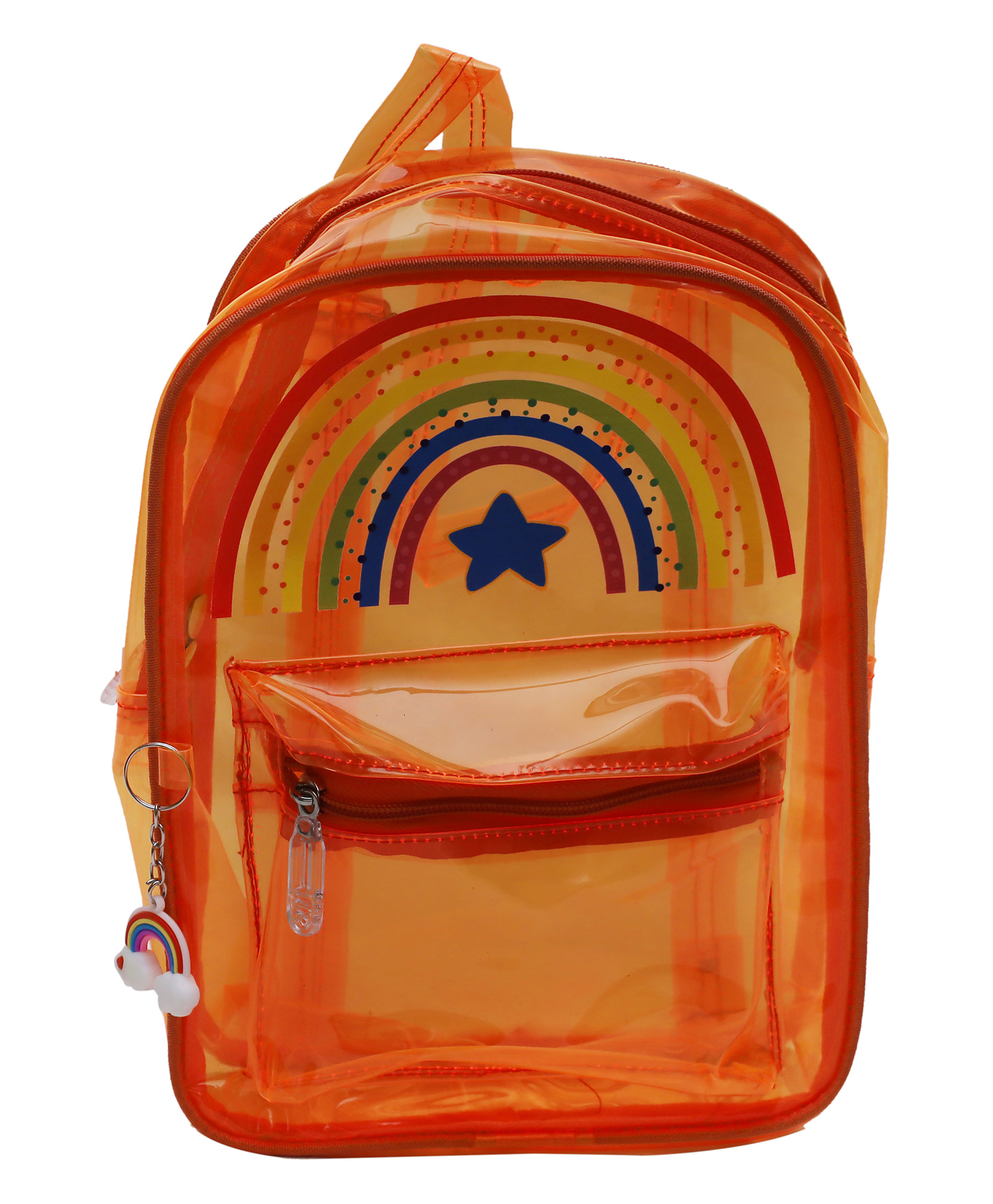 ji & ja Ji and Ja Transparent School Backpack Waterproof Backpack for Work, Travel, School Bag (orange )- 11 Inch-picture-37
