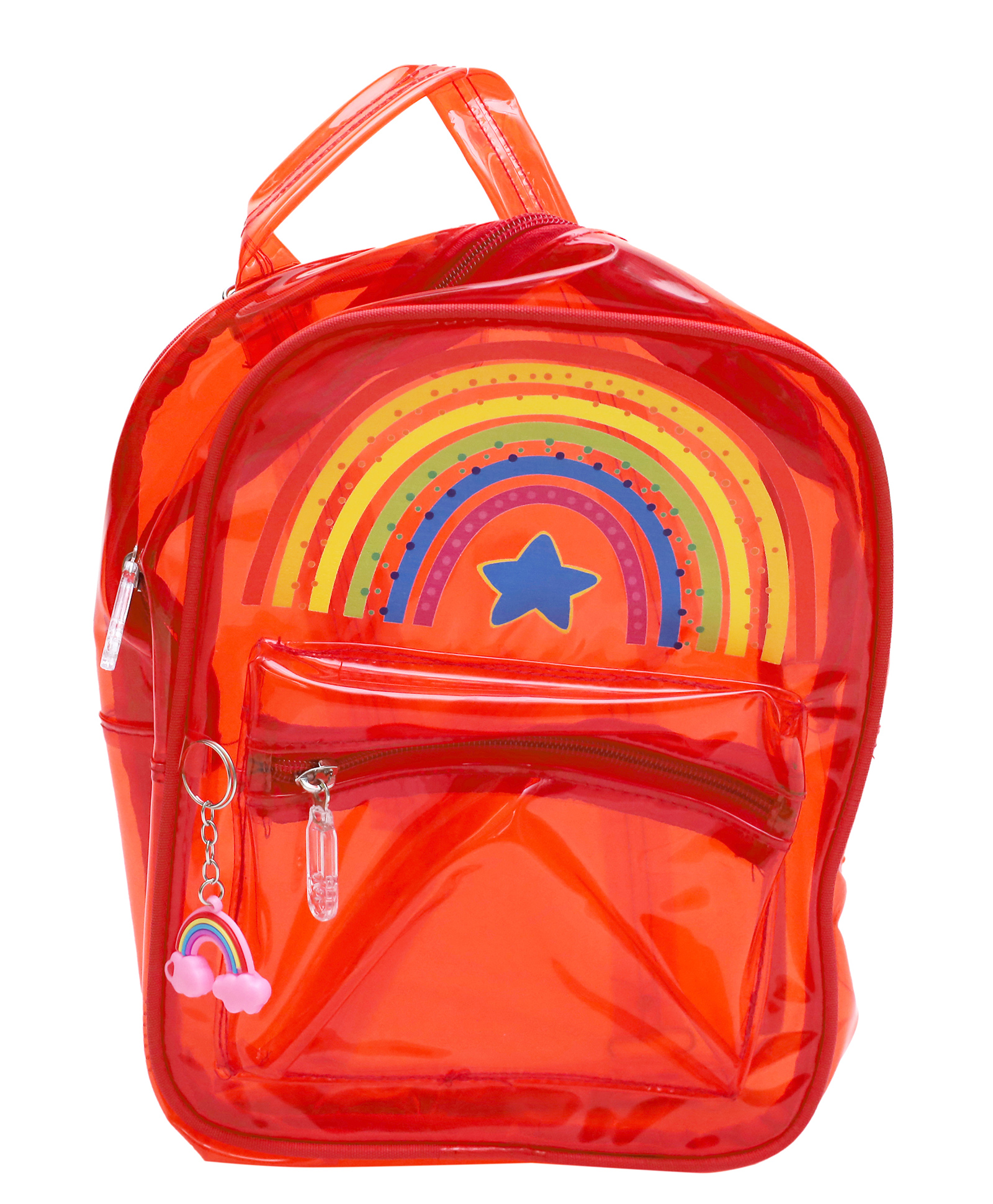 ji & ja Ji and Ja Transparent School Backpack Waterproof Backpack for Work, Travel, School Bag (red)- 11 Inch-picture-38