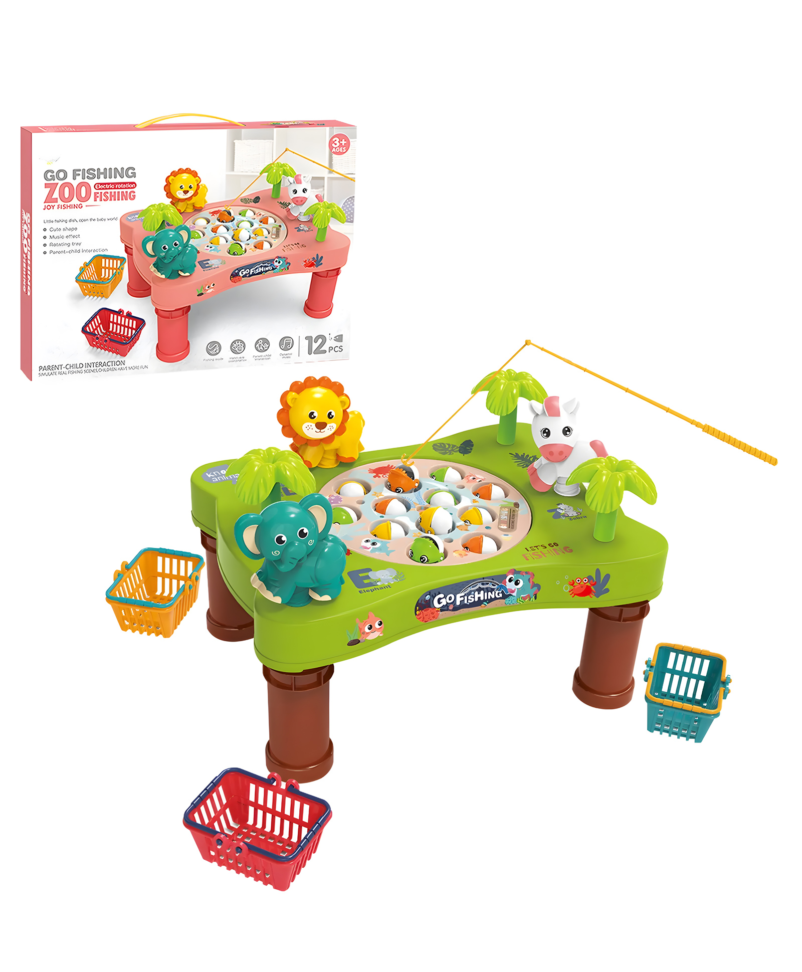 NEGOCIO Kids musical toys animal electric fishing game table set magnetic fishing toy interactive competitive for kid - PACK OF 1 - COLOR MAY VARY-picture-28
