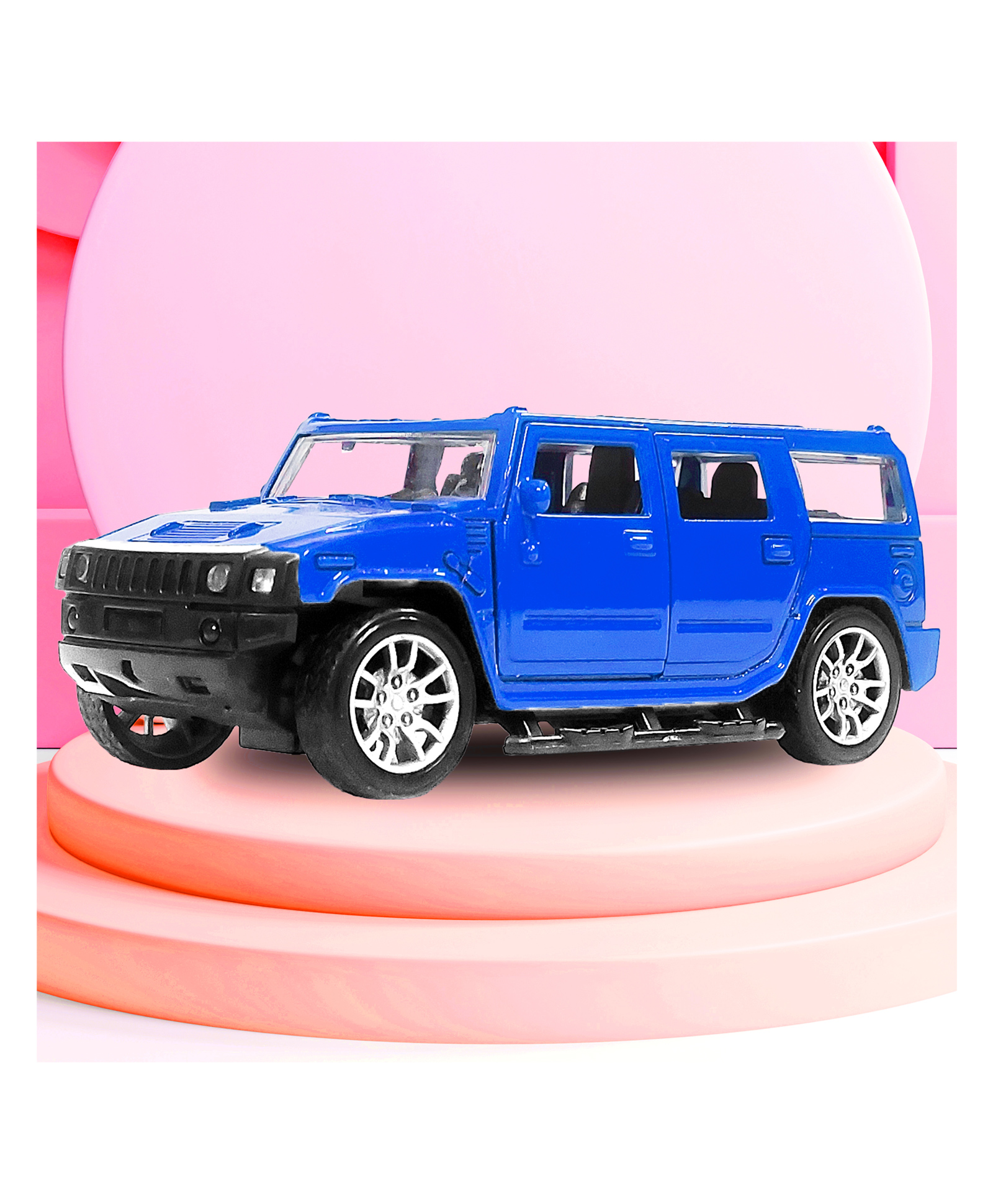 VGRASSP 1:32 Scale Mini Die Cast SUV Car Toy For Kids With Pull Back Action - Off-Road Scale Model With Rubber Tires, Realistic Design And Openable Doors - Color As Per Stock-picture-26