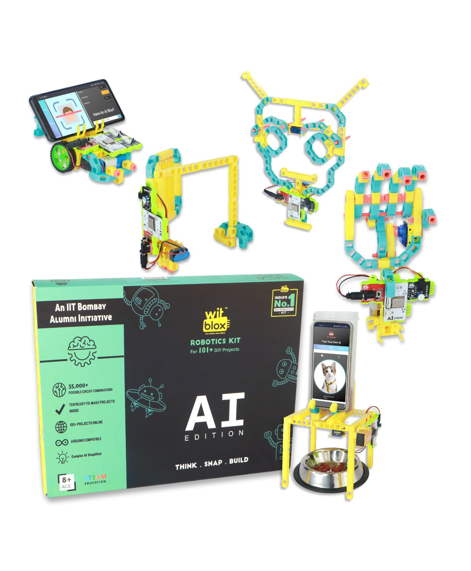 WitBlox AI Artificial Intelligence Robotic Science Kit for 101+ Project- 174 parts-image-14