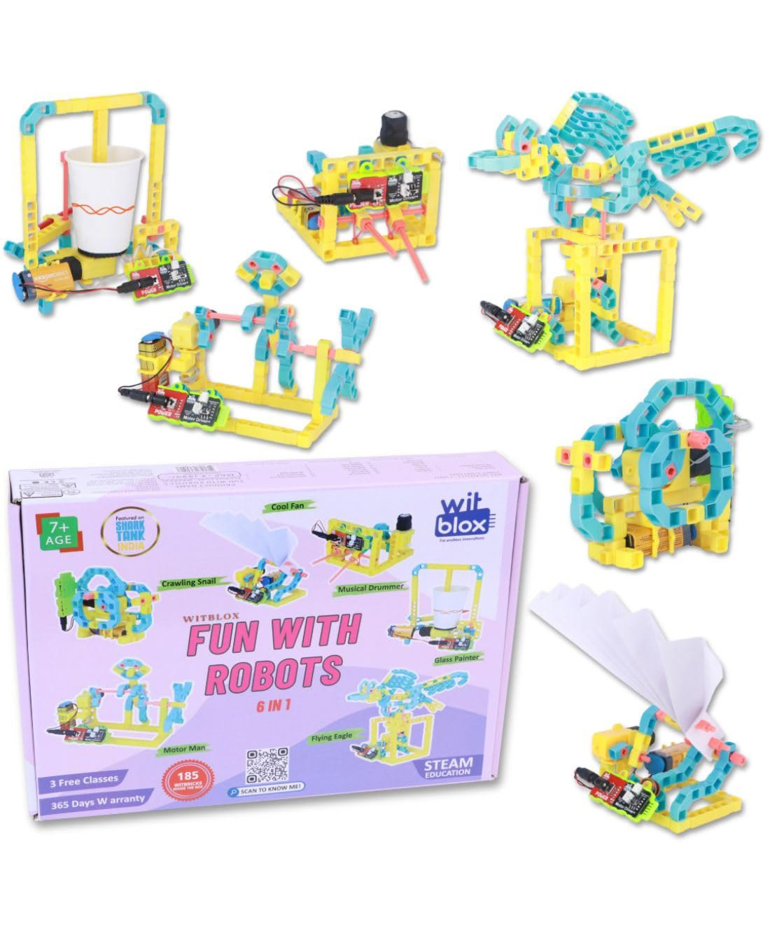 WitBlox Fun with Robots - Compatible with Arduino Plug Fit Modular Electronics Circuits for Motors & Machines STEM Experiments Birthday Robotics Kits Gift Toys for Boys, Girls & Kids Age 8 to 16 Y-image-10