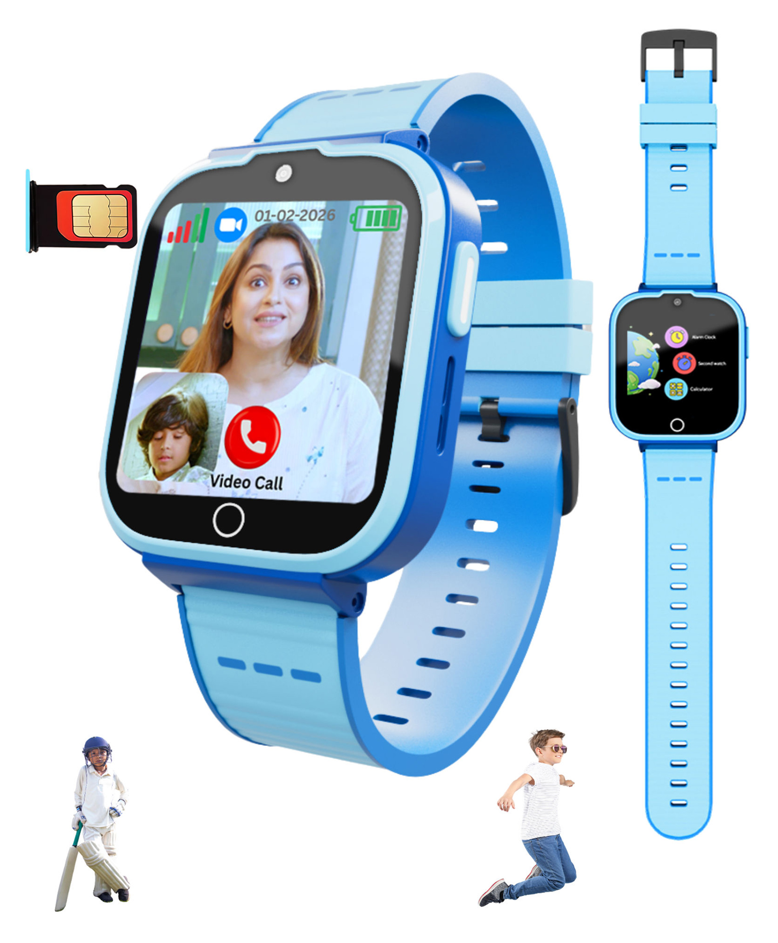 Spiky Cyclops 4G Video Calling Waterproof Smartwatch - Blue-picture-20