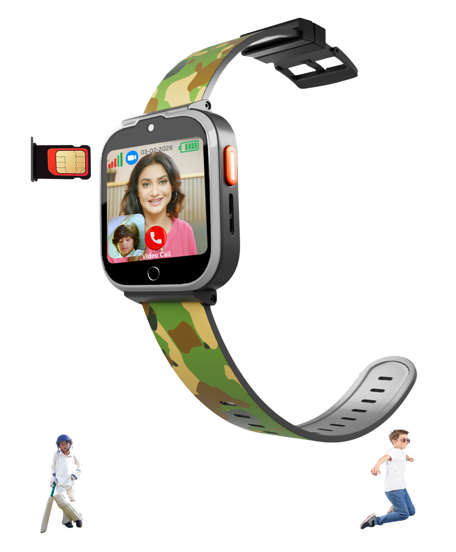 Spiky Cyclops 4G Video Calling Waterproof Smartwatch - Black-picture-17
