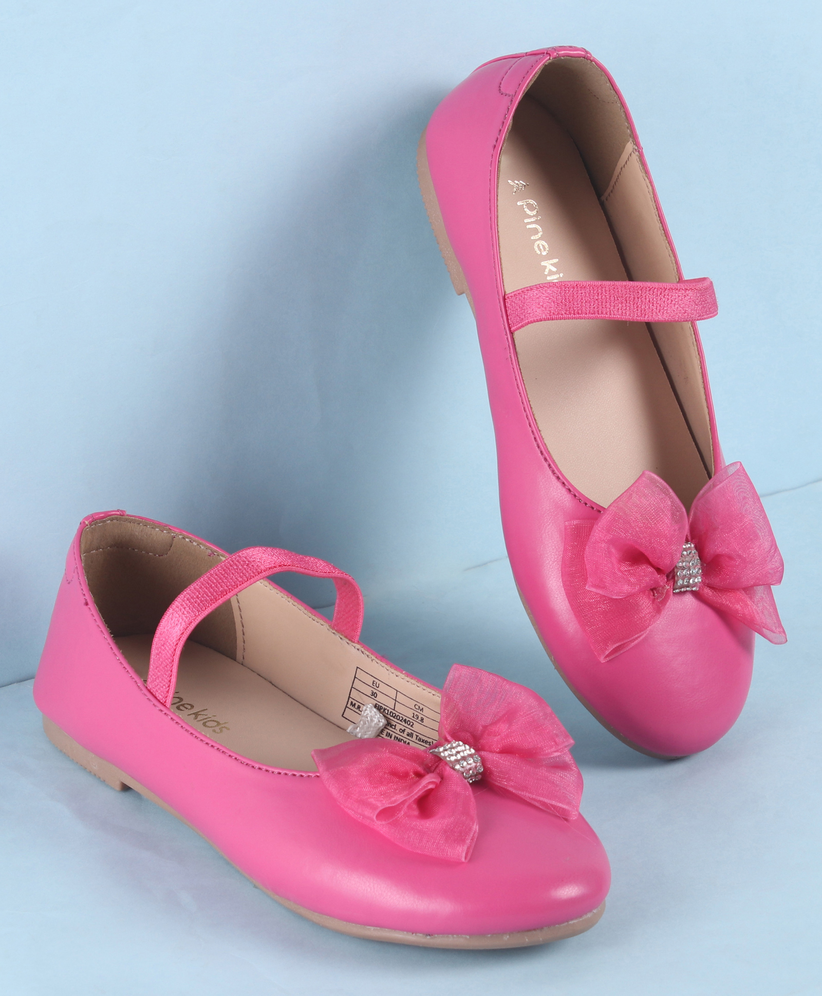 Pine Kids Slip On Ballerina with Bow Applique - Pink-picture-18
