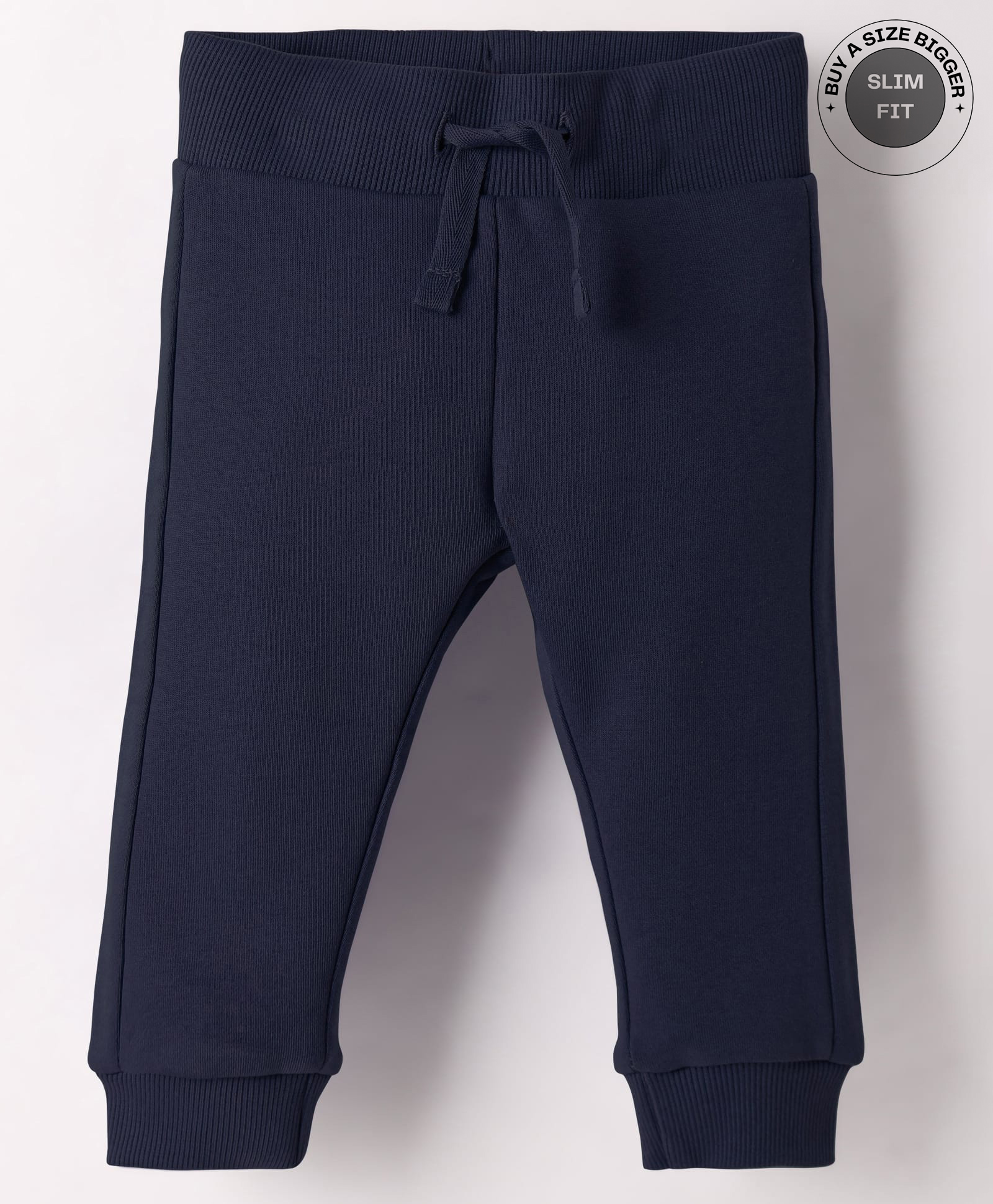 UCB Cotton Knit Full Length Solid Color Lounge Pants - Navy Blue-picture-44