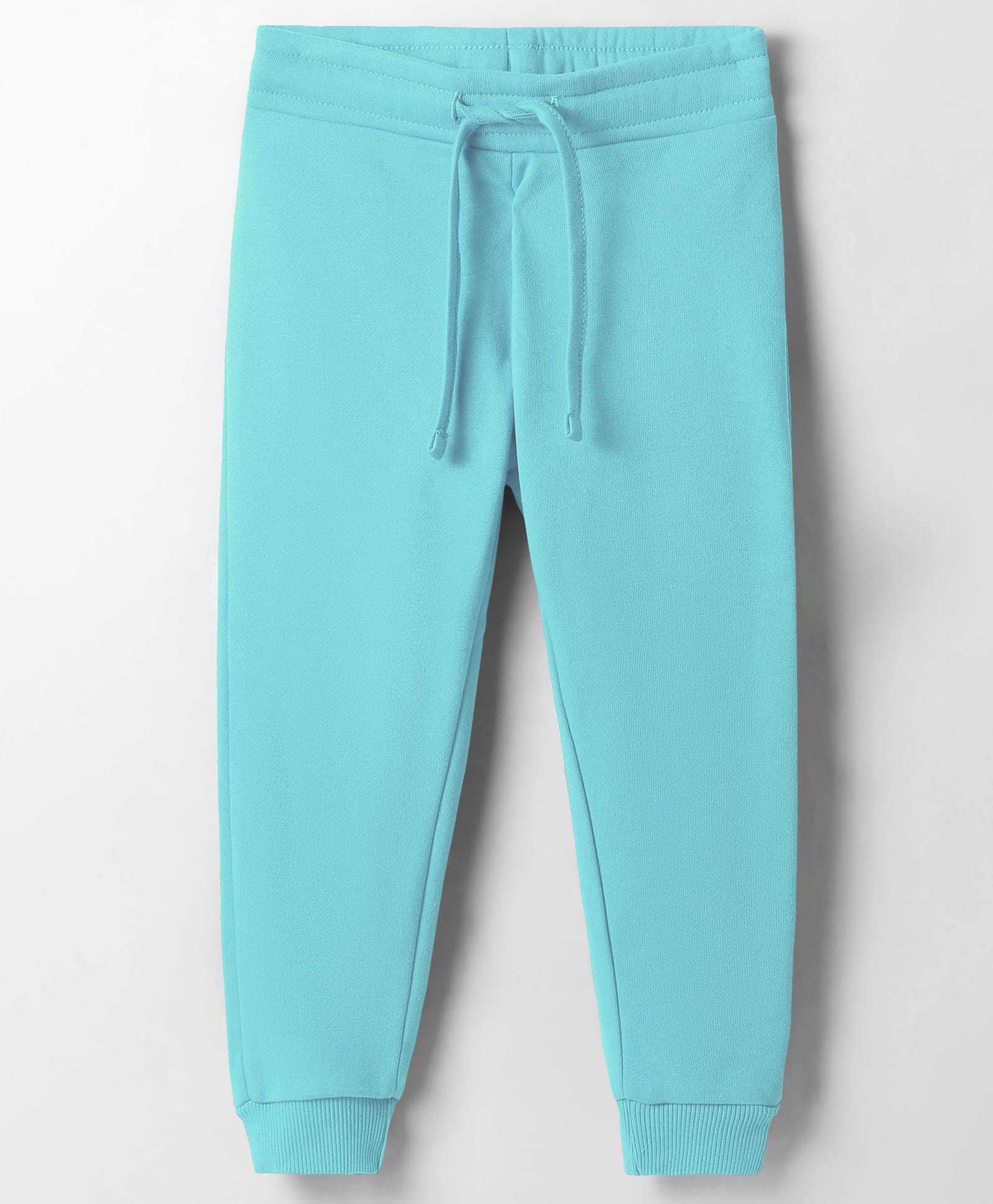 UCB Cotton Blend Knit Full Length Solid Track Pant - Aqua Blue-picture-20