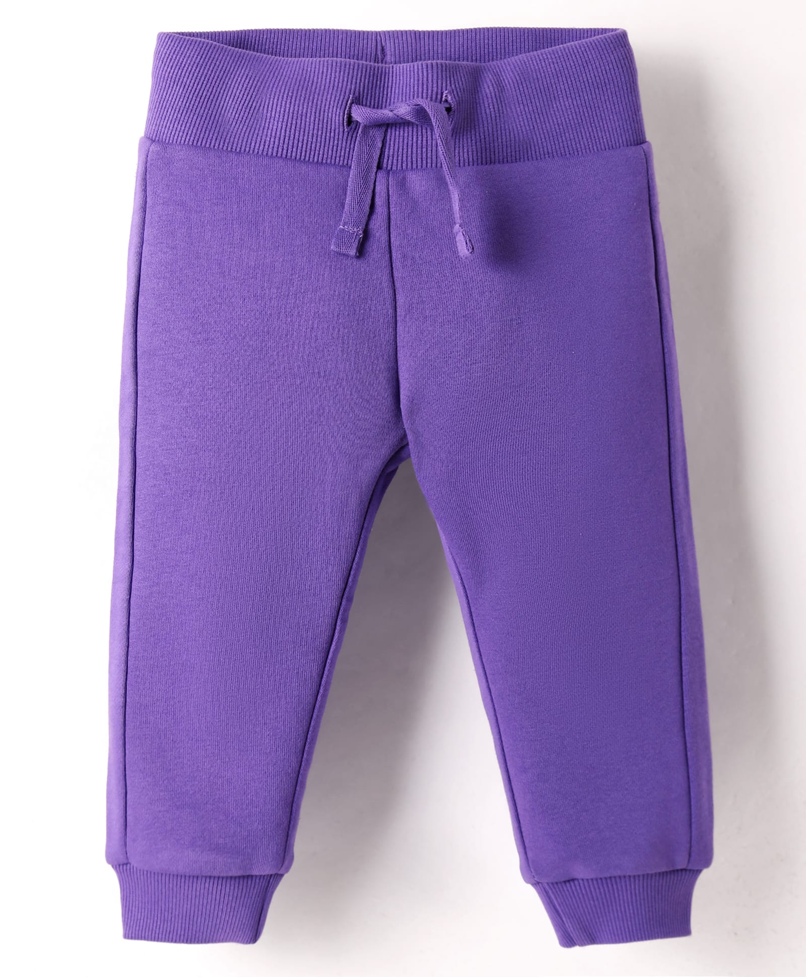 UCB Cotton Knit Full Length Solid Color Lounge Pants - Purple-picture-32