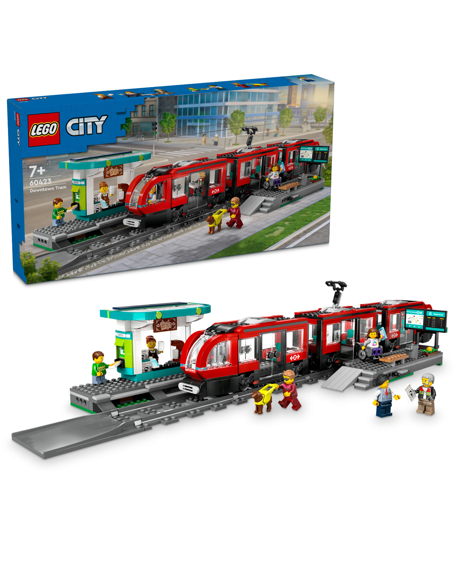 LEGO City Downtown Streetcar and Station Toy Set 811 Pieces - 60423-picture-10