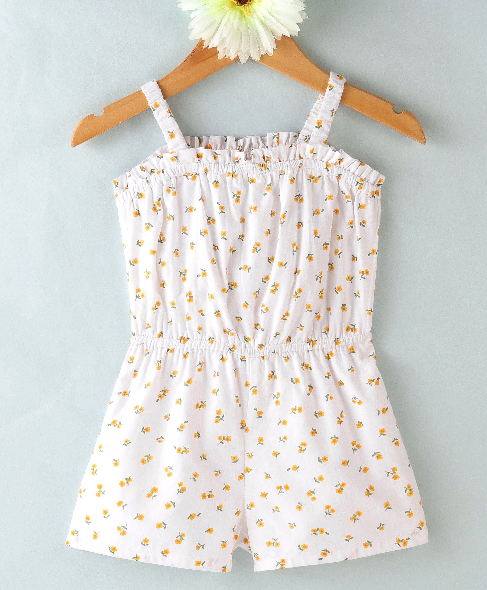 Mark & Mia Singlet Sleeves Jumpsuit With Floral Print - White-picture-25