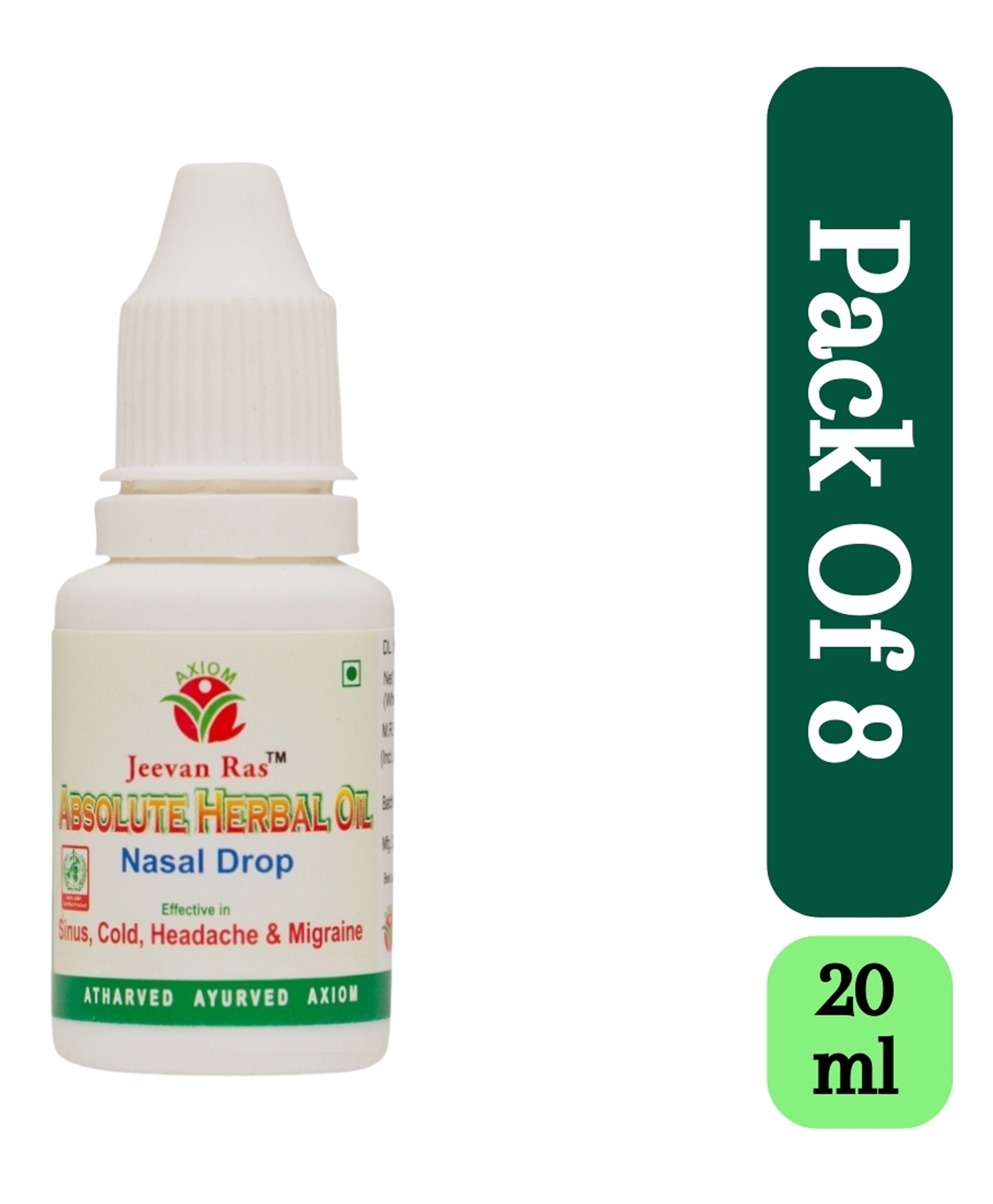 axiom ayurveda Axiom Absolute Nasal Drop Effective in Sinus, Nasal Congestion, Blocked Nose- 20ml (Pack of 8)-picture-19