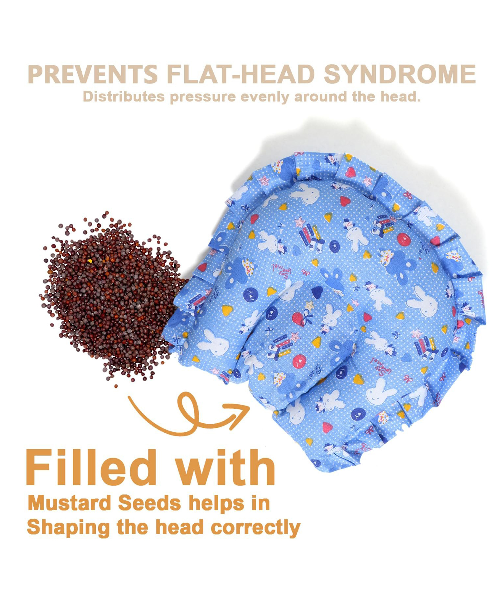 NeonateCare Baby Infant Mustard Seed Pillows (Purple) (color and design may vary)-picture-11