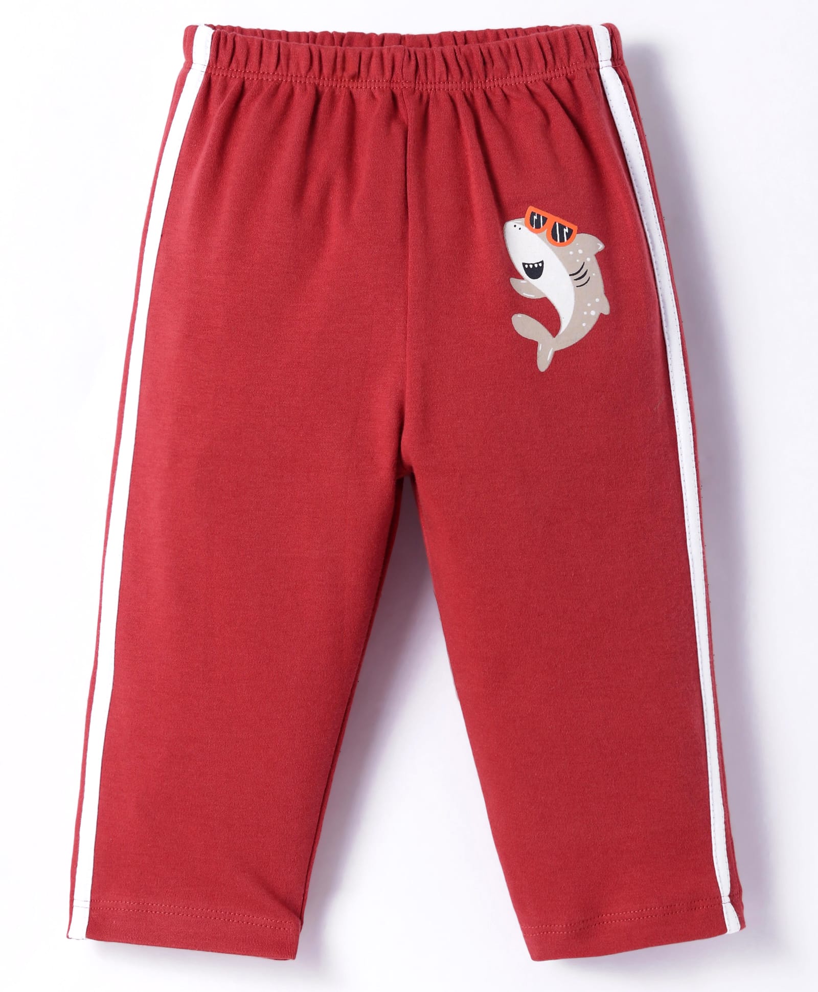 Tango Interlock Knit Full Length Track Pant with Dolphin Print - Red-picture-33