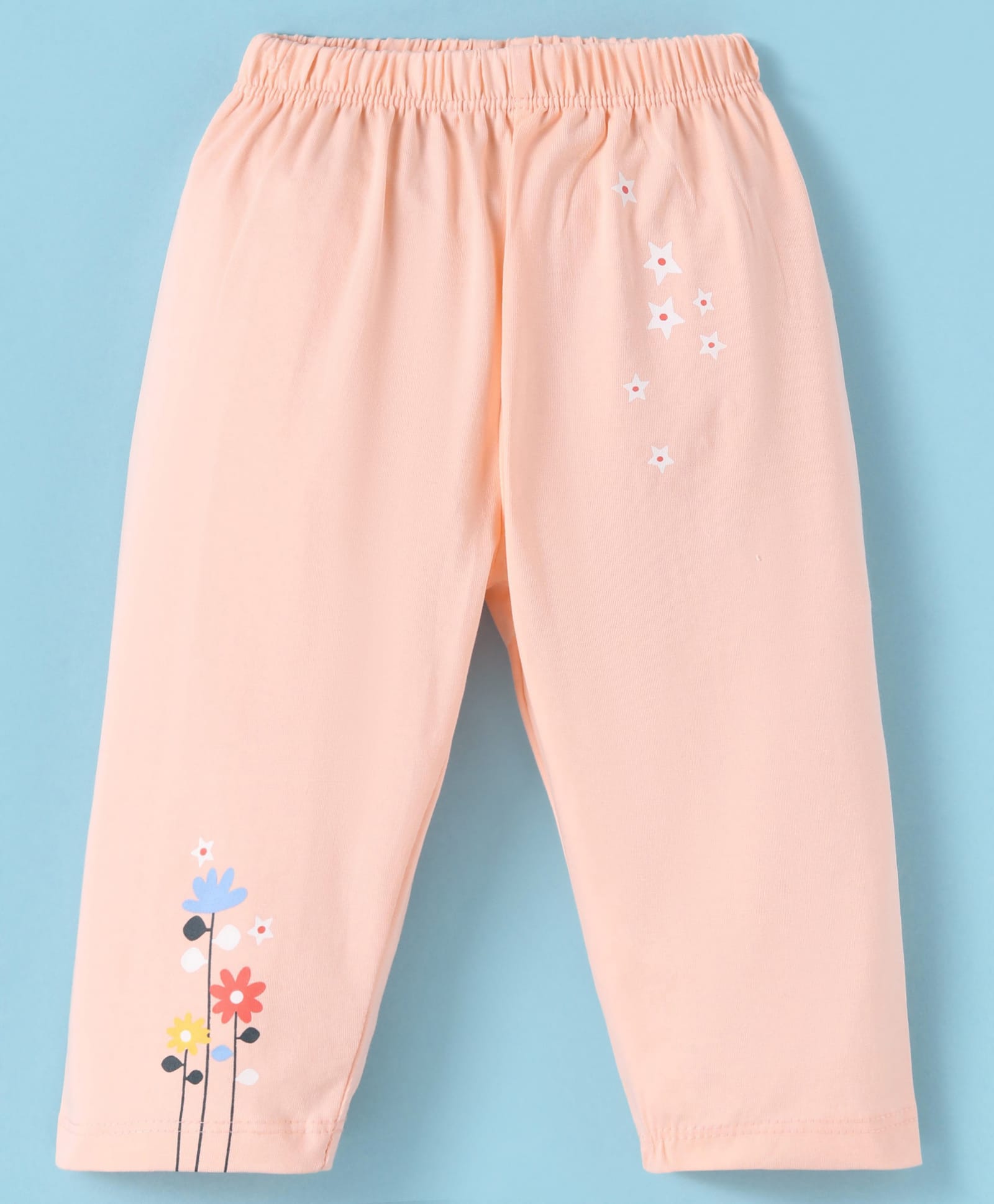 Tango Interlock Knit Full Length Lounge Pant with Floral Print - Peach-image-23