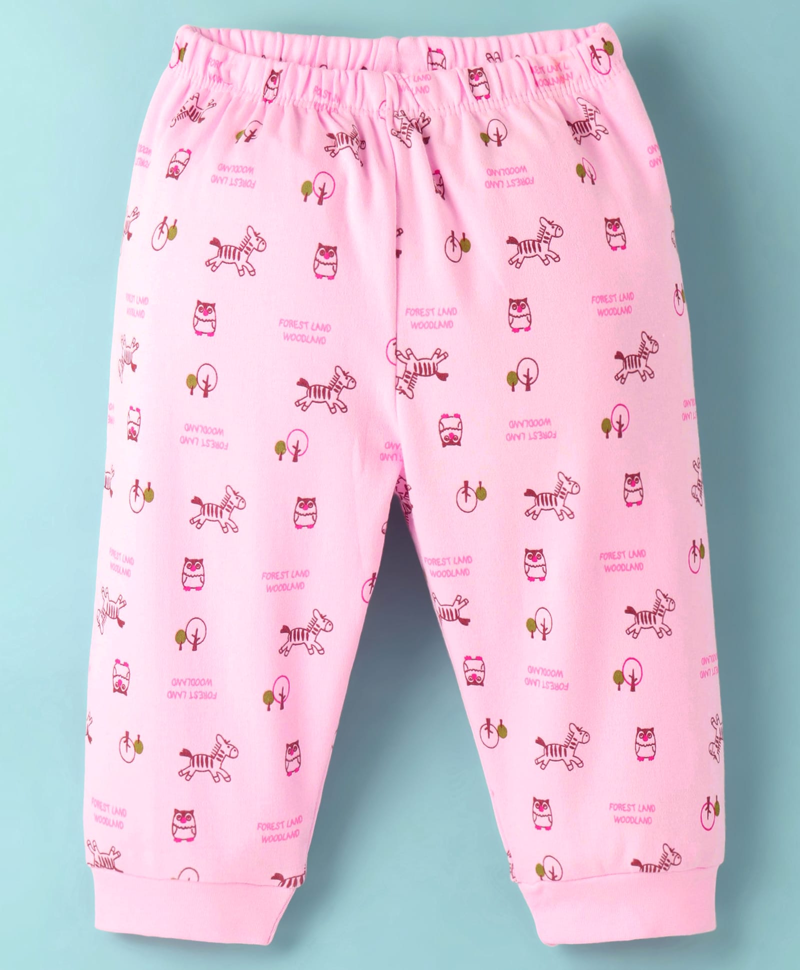 Tango Interlock Knit Full Length Lounge Pant with Animal Print - Pink-picture-10