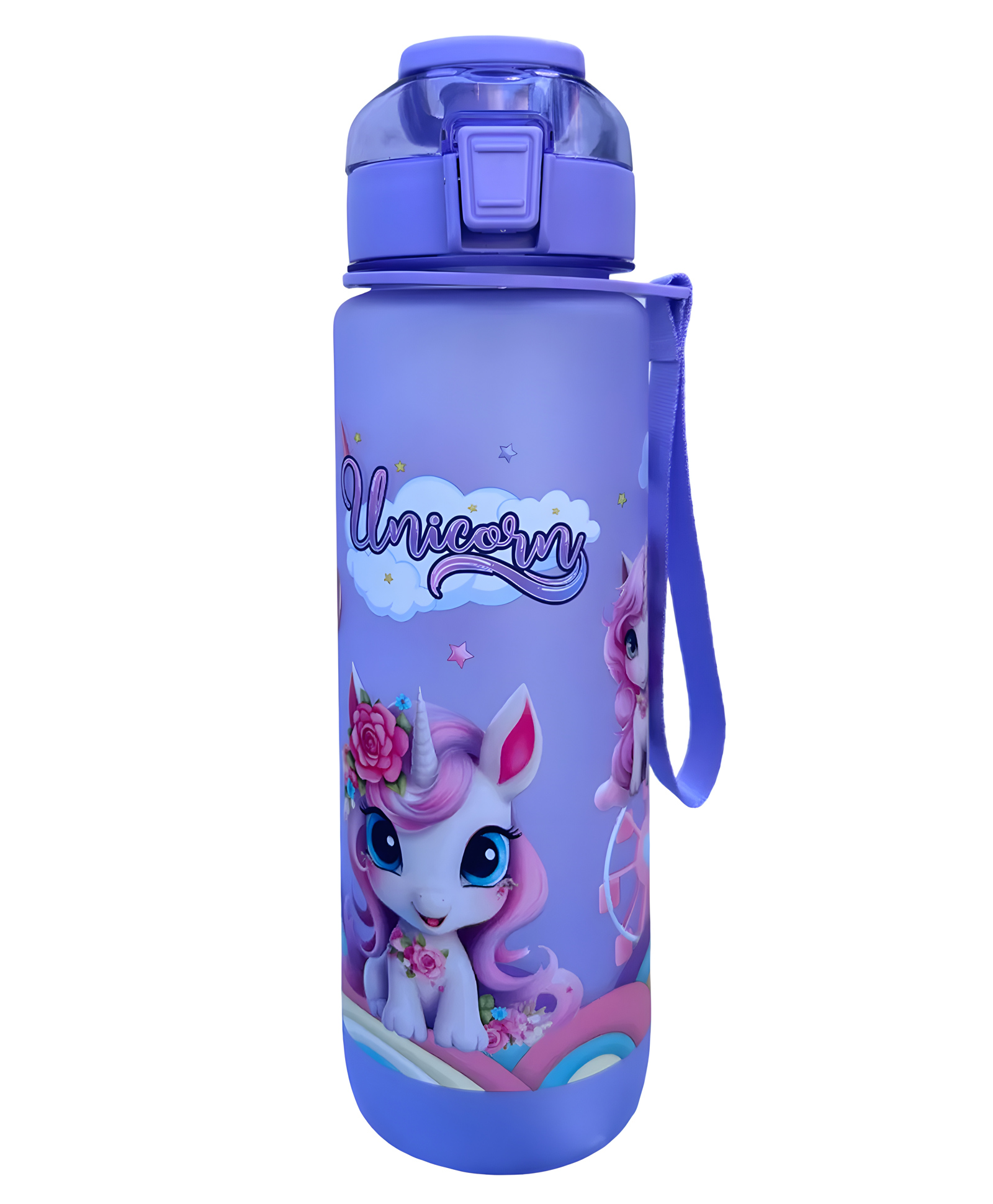 SCHOOLISH Unicorn Cute Water Bottle with Straw Trending Kids' Cartoon PP Drinking Water Bottle For Kids- PACK OF 1- COLOR MAY VARY - 1000 ml-image-33