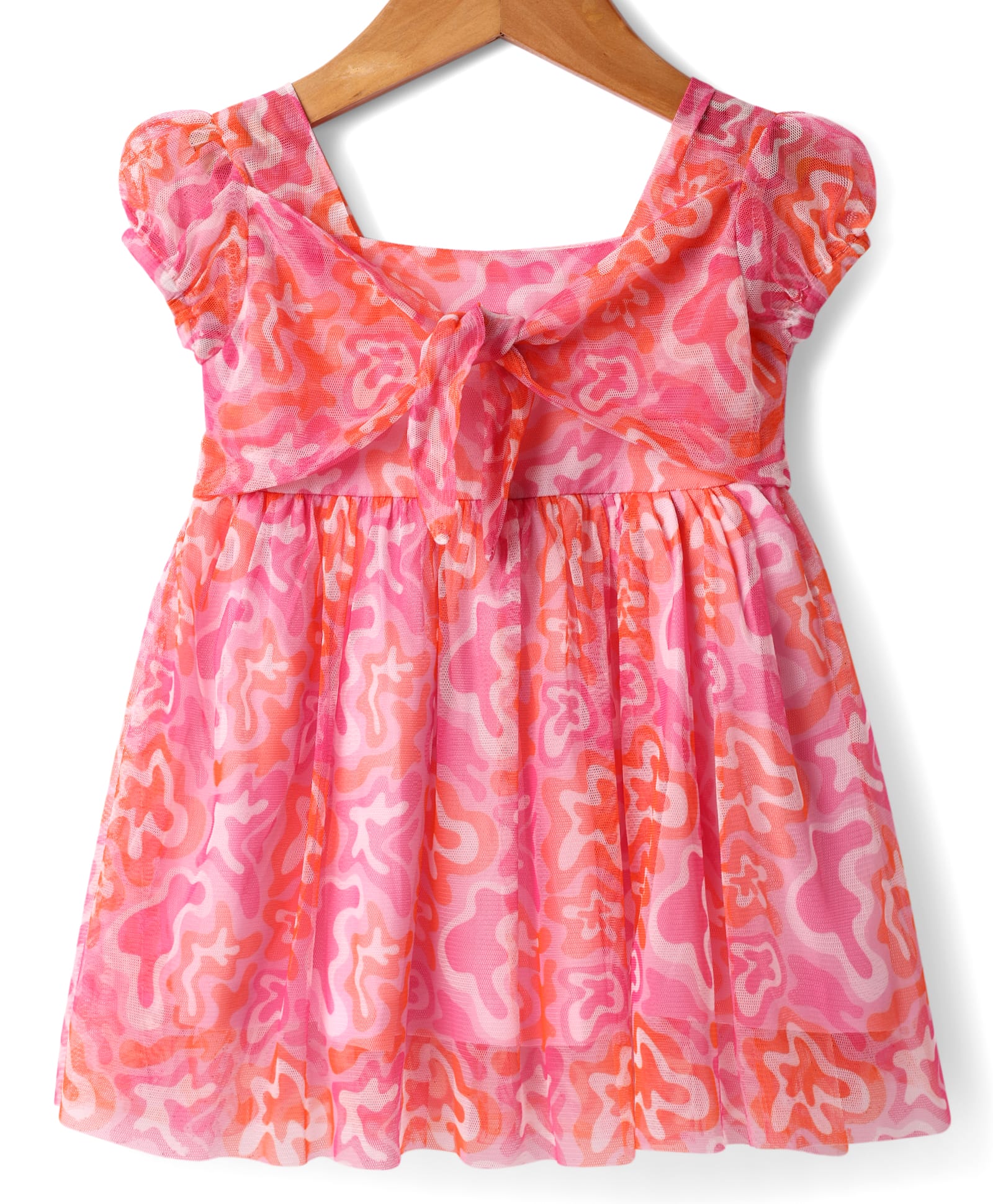 ToffyHouse Woven Half Sleeves Printed Party Dress - Baby Pink-image-20
