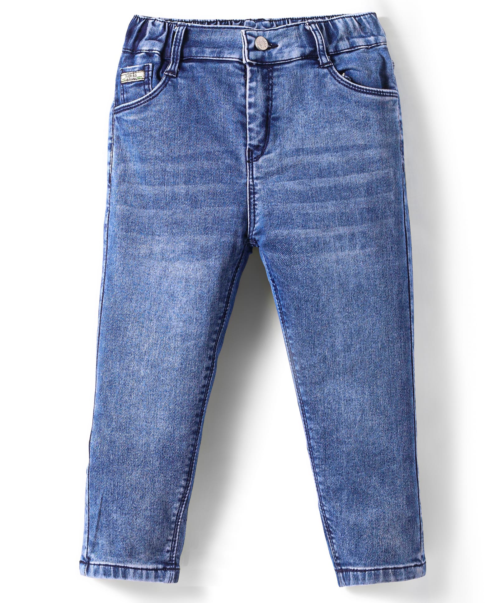 Olio Kids Full Length Washed Denim Jeans - Blue-picture-20