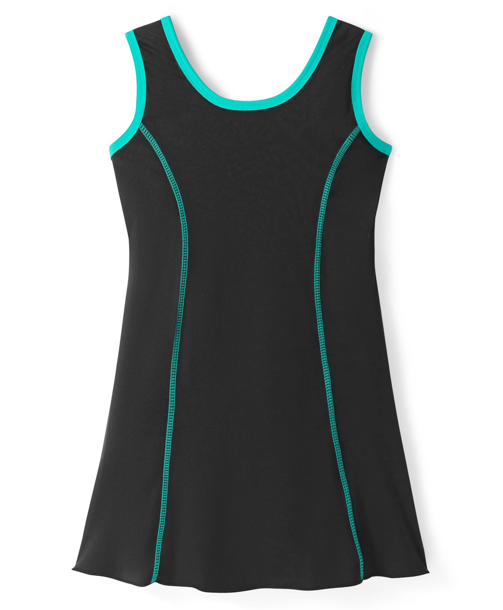 Bosky Swimwear Sleeveless Solid Frock Swimsuit - Black-image-21