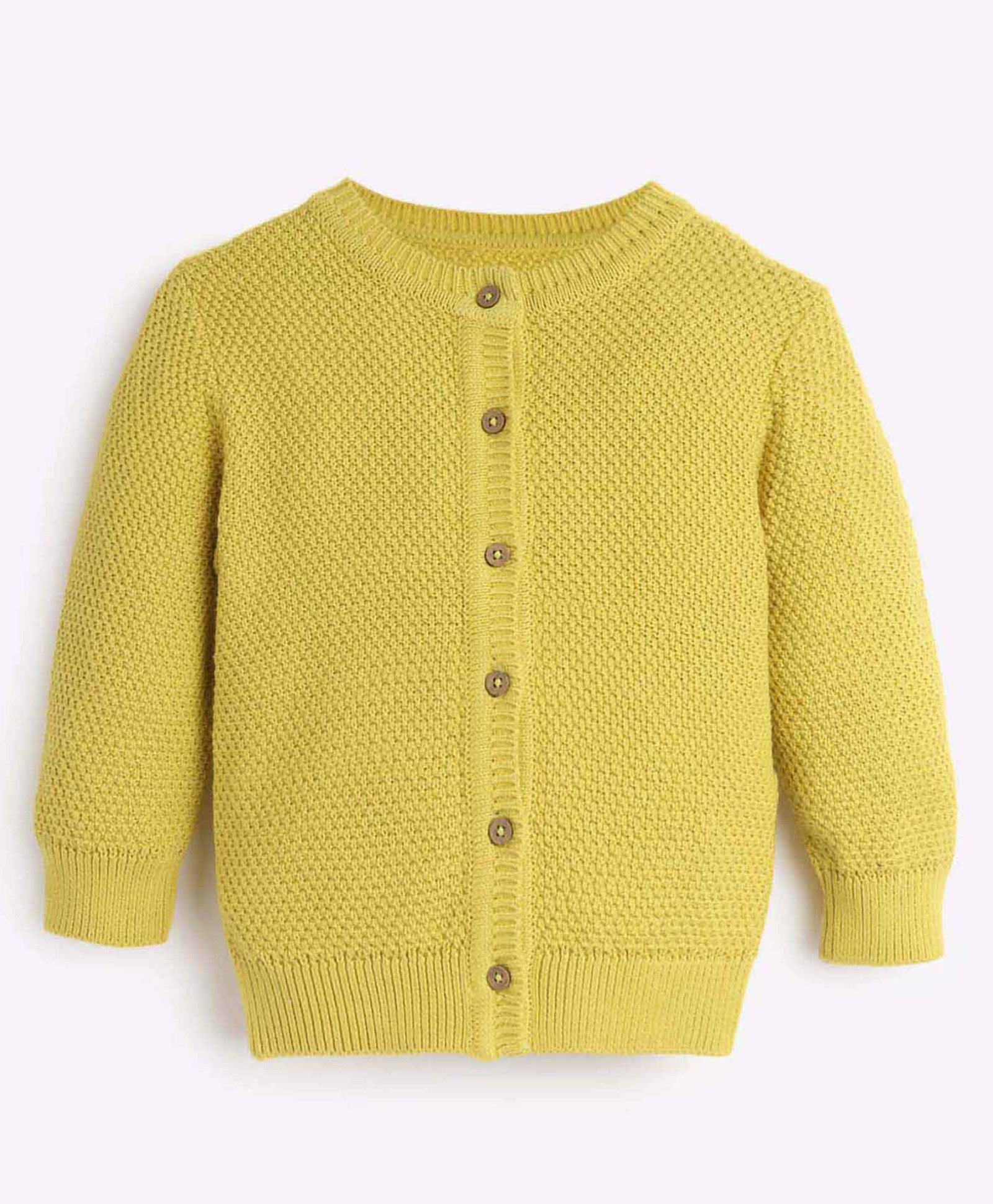 Somersault Cotton Full Sleeves Solid Cardigan - Yellow-picture-24