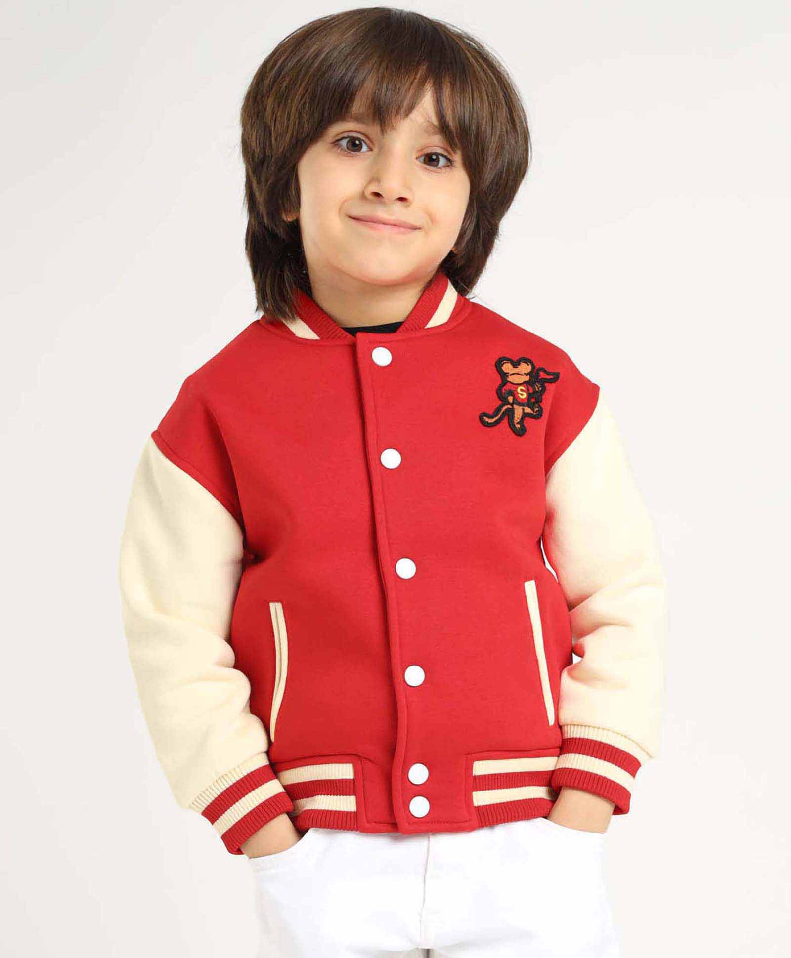 Somersault Full Sleeves Animal Patch Detailed Jacket - Red-image-46