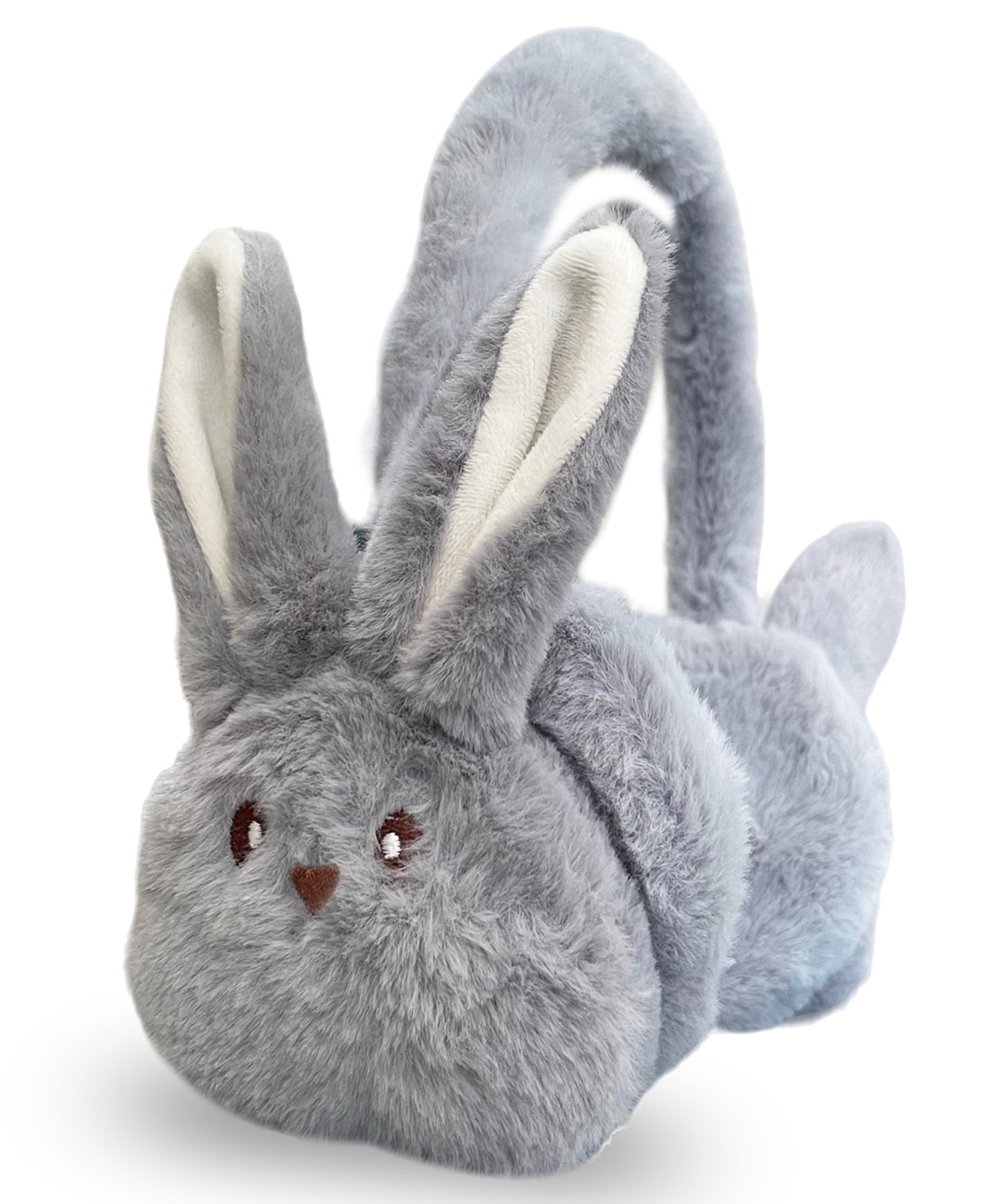 ZQBIEE Fur Rabbit Detailed Winter Earmuffs - Grey