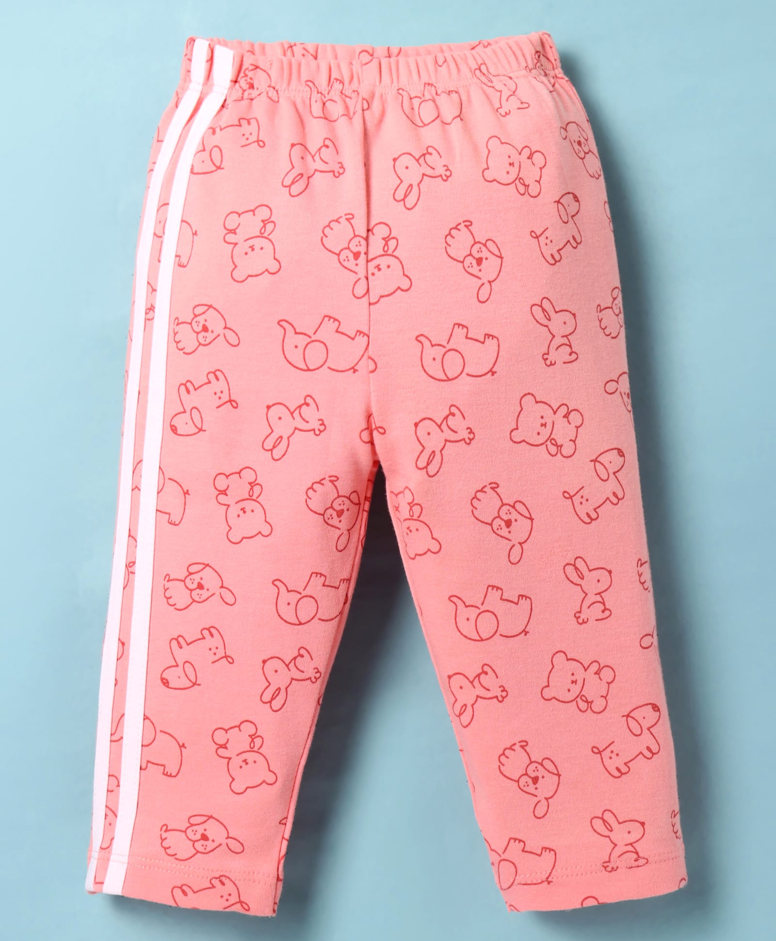 Tango Interlock Knit Full Length Animal Printed Track Pant - Coral-picture-10
