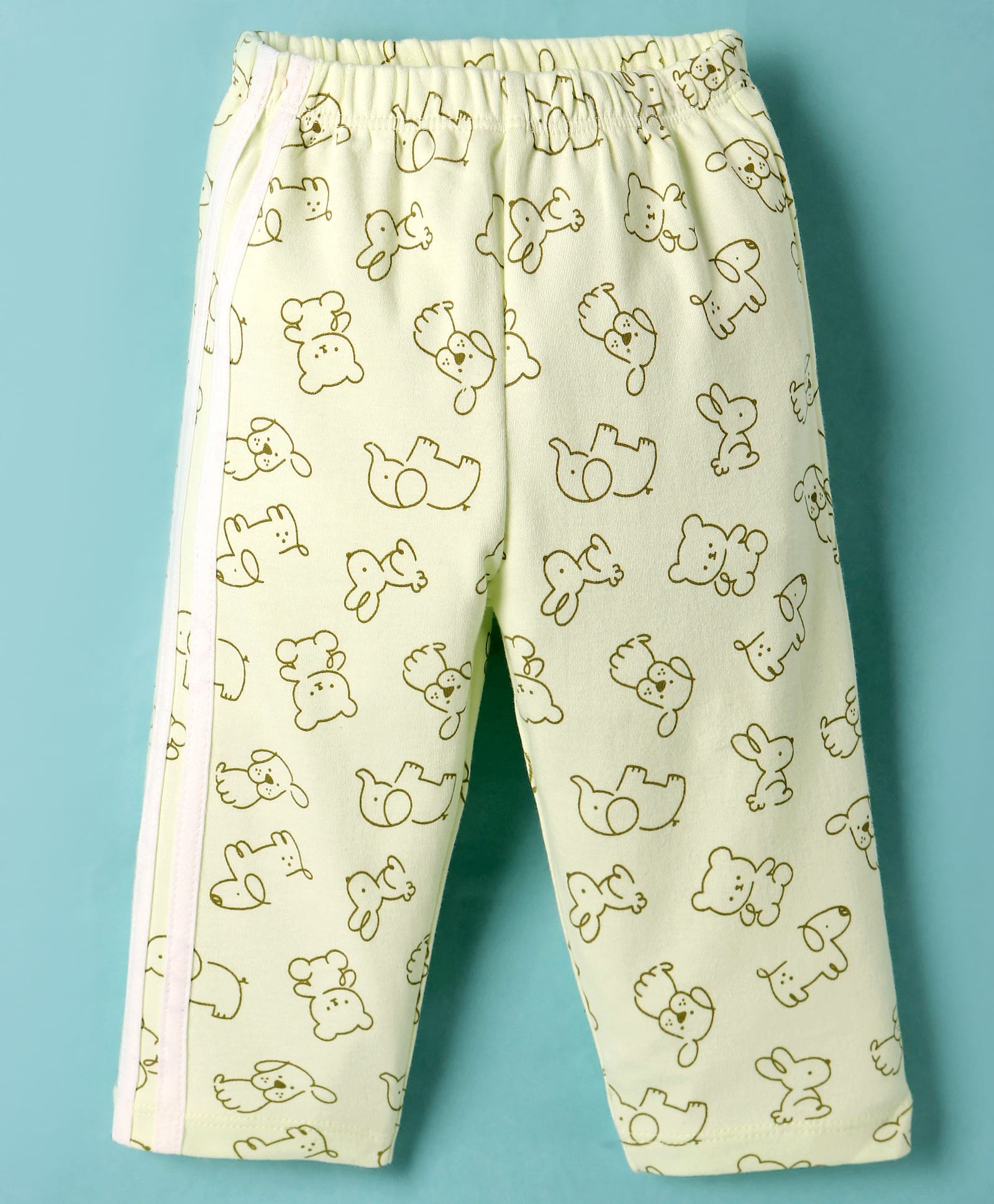 Tango Interlock Knit Full Length Animal Printed Track Pant - Mint-picture-10