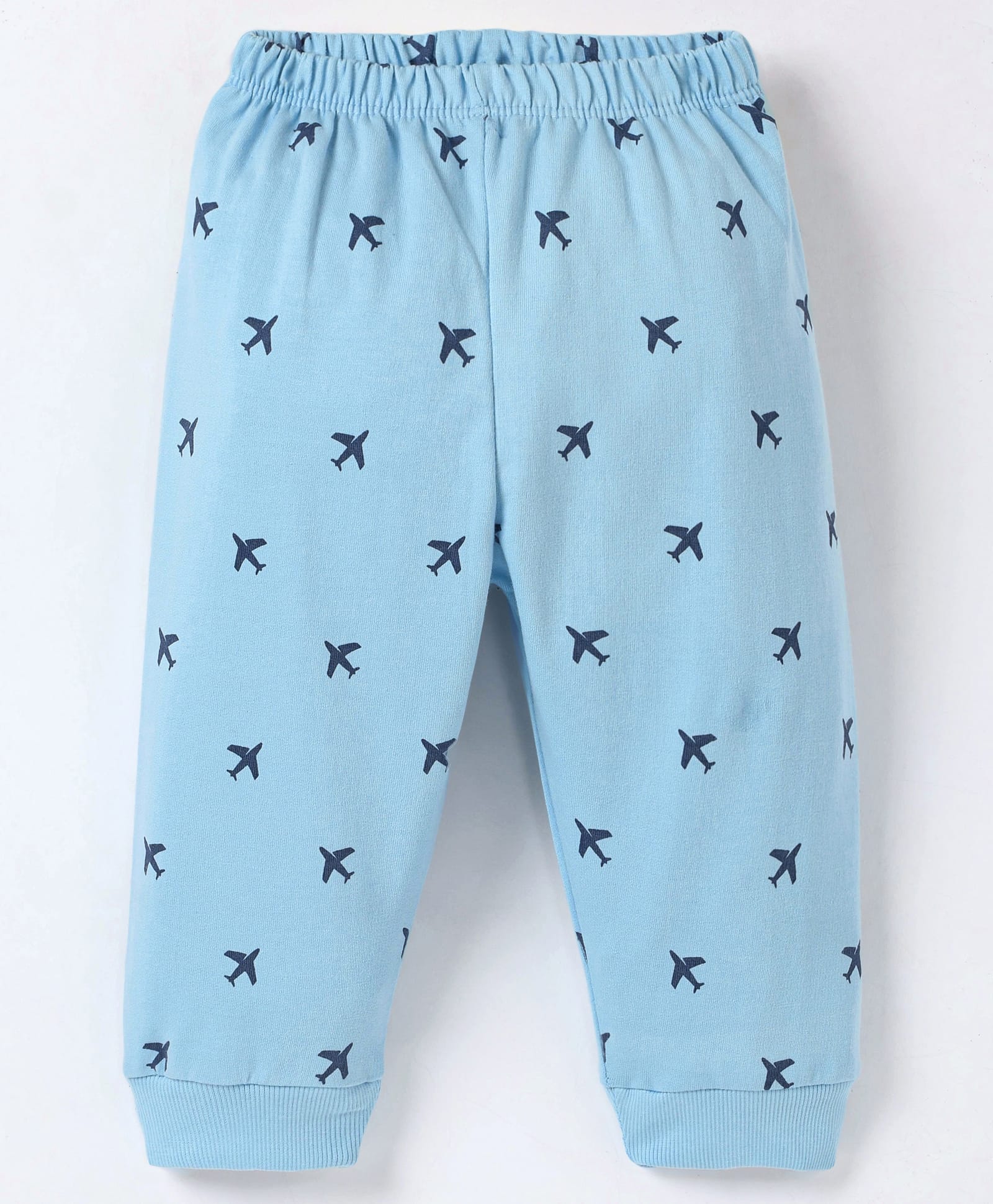 Tango Looper Knit Full Length Lounge Pant with Aeroplane Print - Light Blue-picture-17