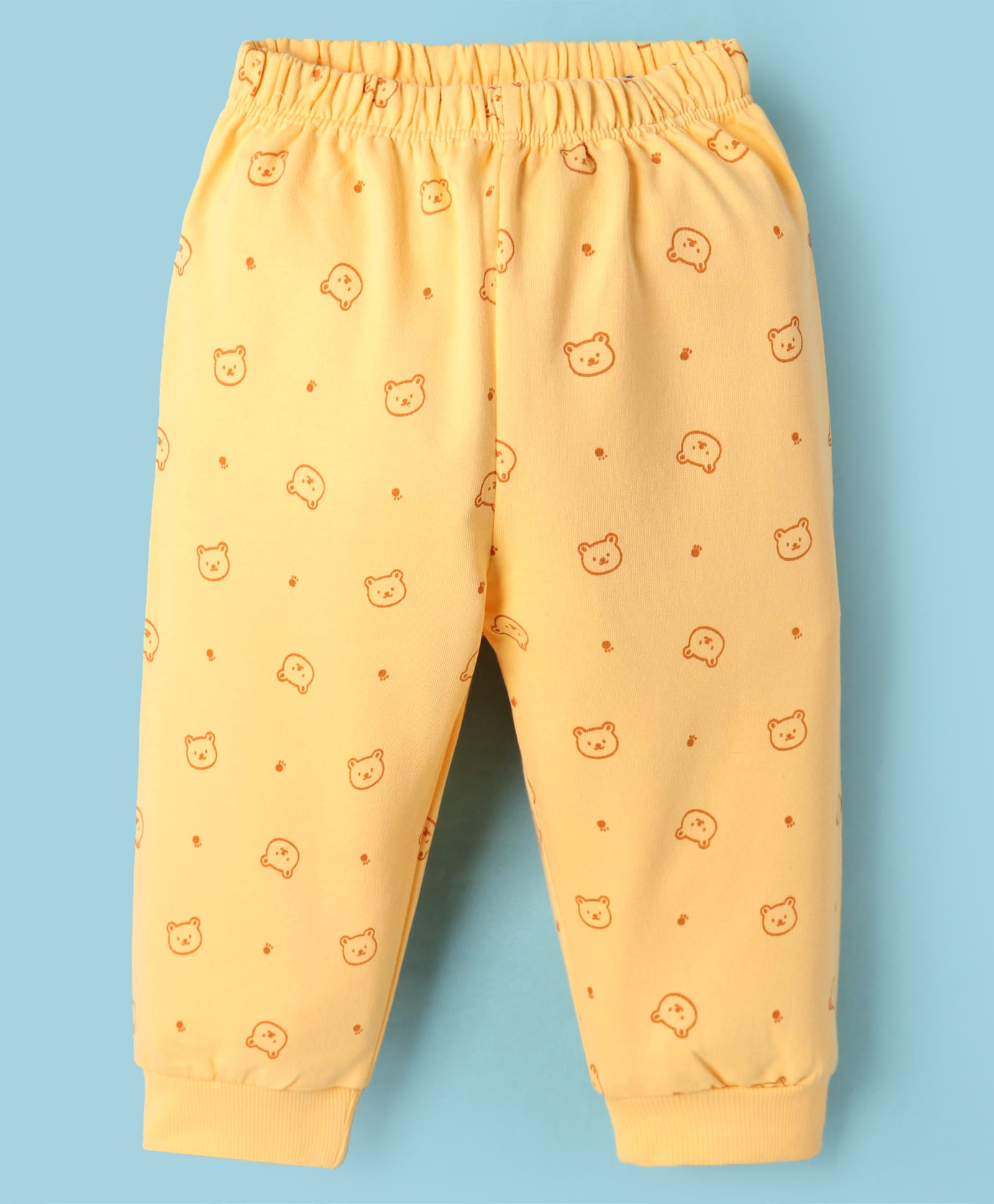 Tango Looper Knit Full Length Bear Printed Lounge Pant - Golden-image-11