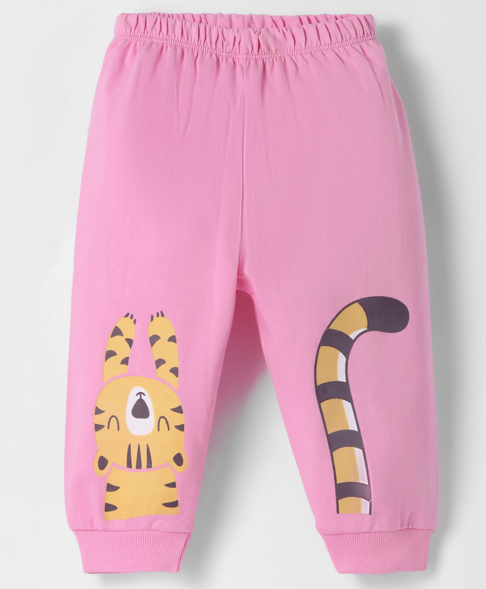 Tango Looper Knit Full Length Lounge Pant with Tiger Print - Pink-picture-17