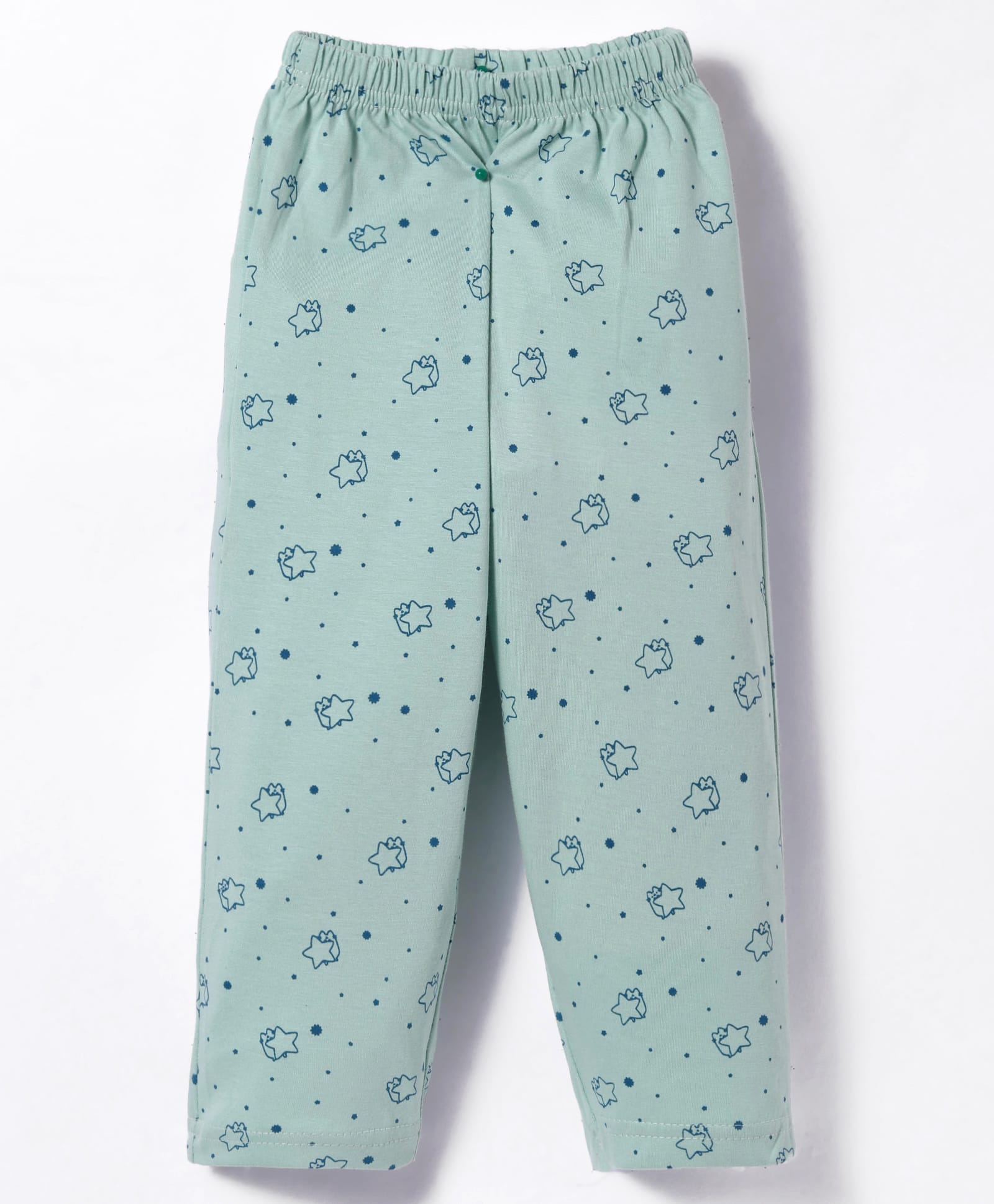 Tango Single Jersey Knit Full Length Lounge Pant with Star Print - Mint-picture-7