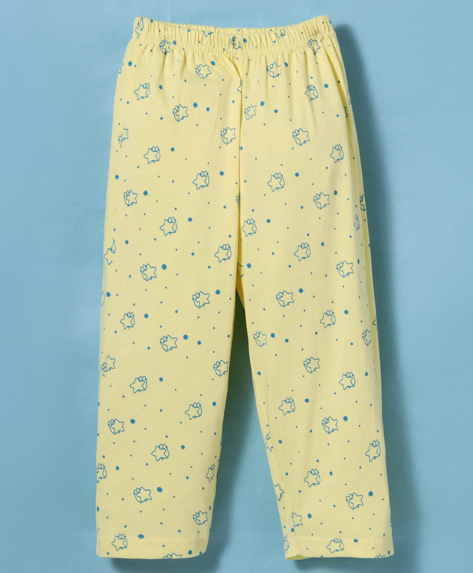 Tango Single Jersey Knit Full Length Lounge Pant with Star Print - Lemon-picture-26