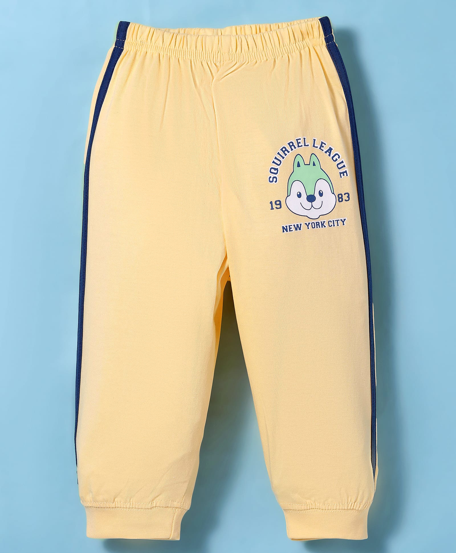 Tango Single Jersey Knit Full Length Lounge Pant with Text Print - Golden-picture-21
