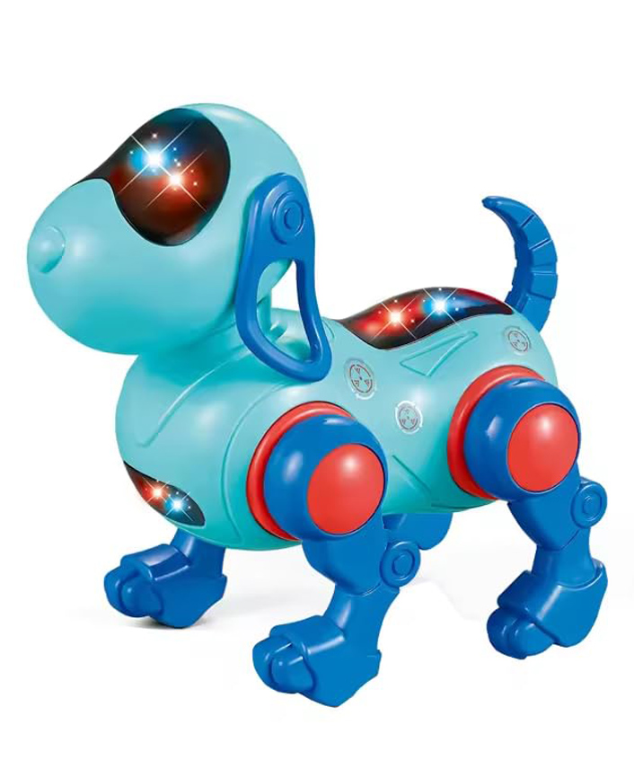 Sanjary Electric B/O Intelligent Robot Dog Toy for Kids Interactive Play with Lights and Music color design may vary-picture-19