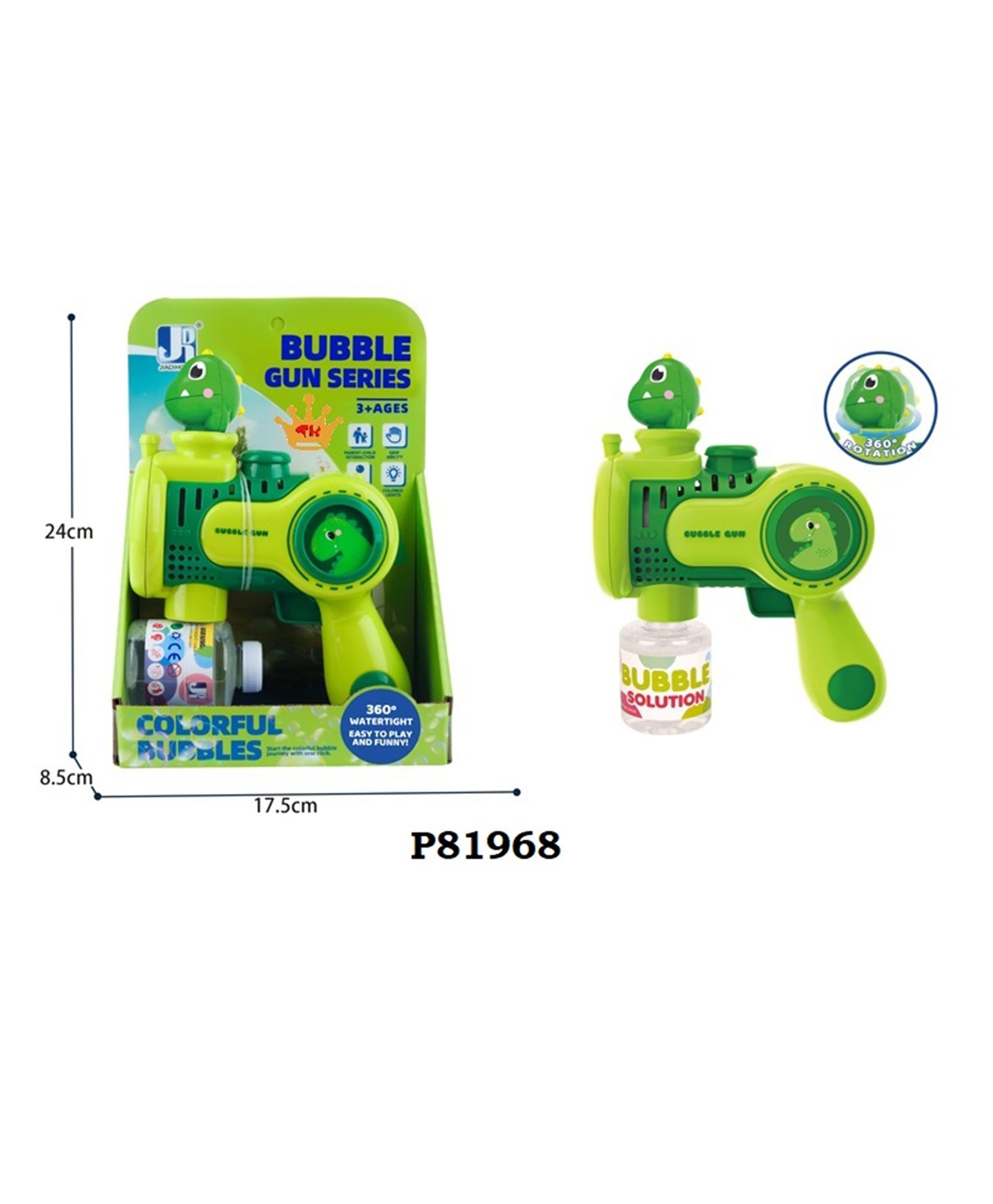 Sanjary Dinosaur Bubble Machine Gun for Todddles Kids color design may vary-picture-14
