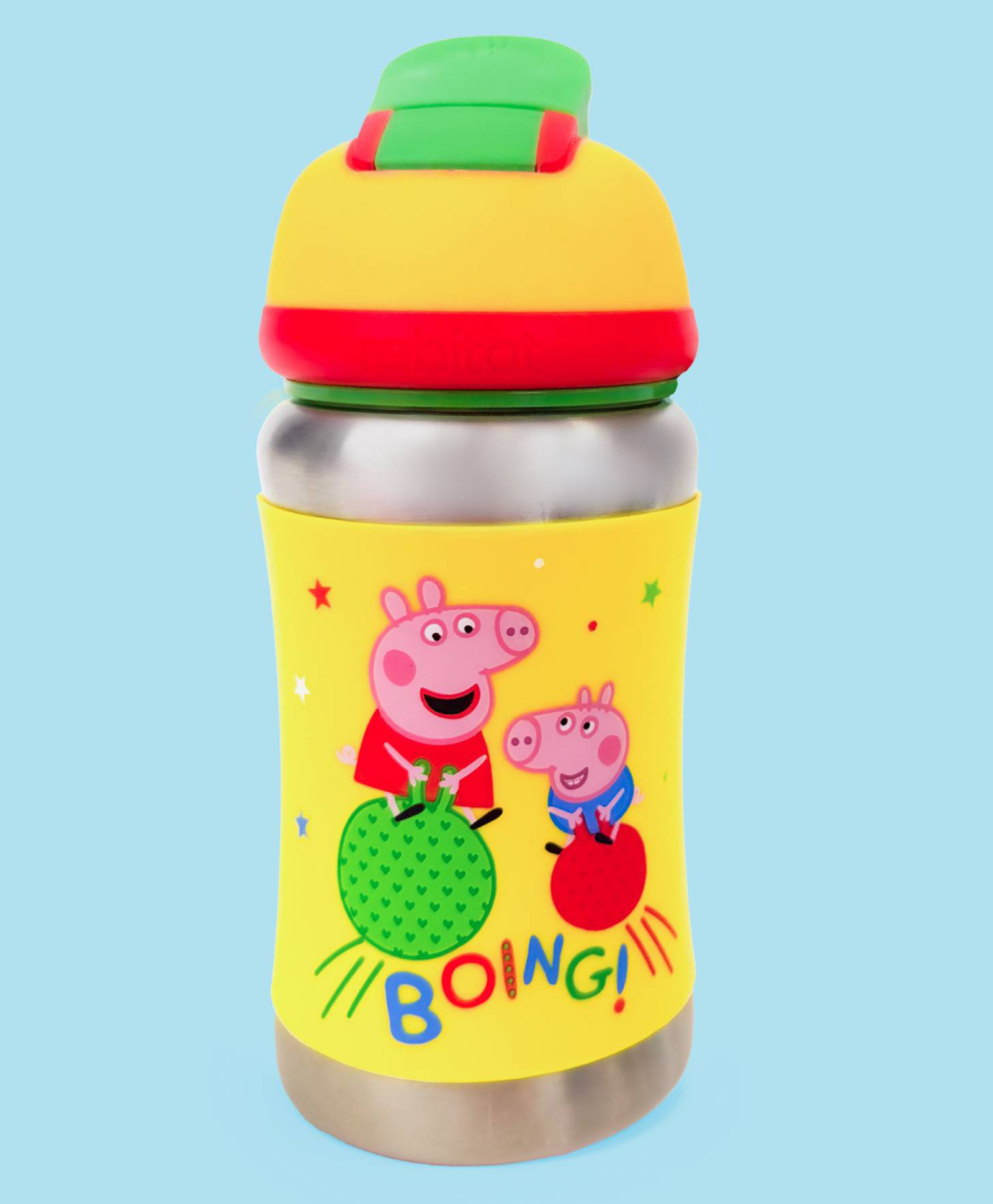 Rabitat Peppa Steelplay Water Bottle Hop On Light Yellow - 350 ml-image-28