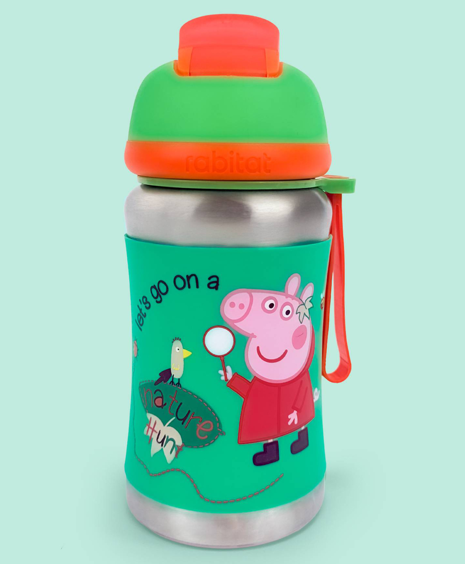 Rabitat Peppa Steelplay Water Bottle Go Green - 350 ml-picture-19