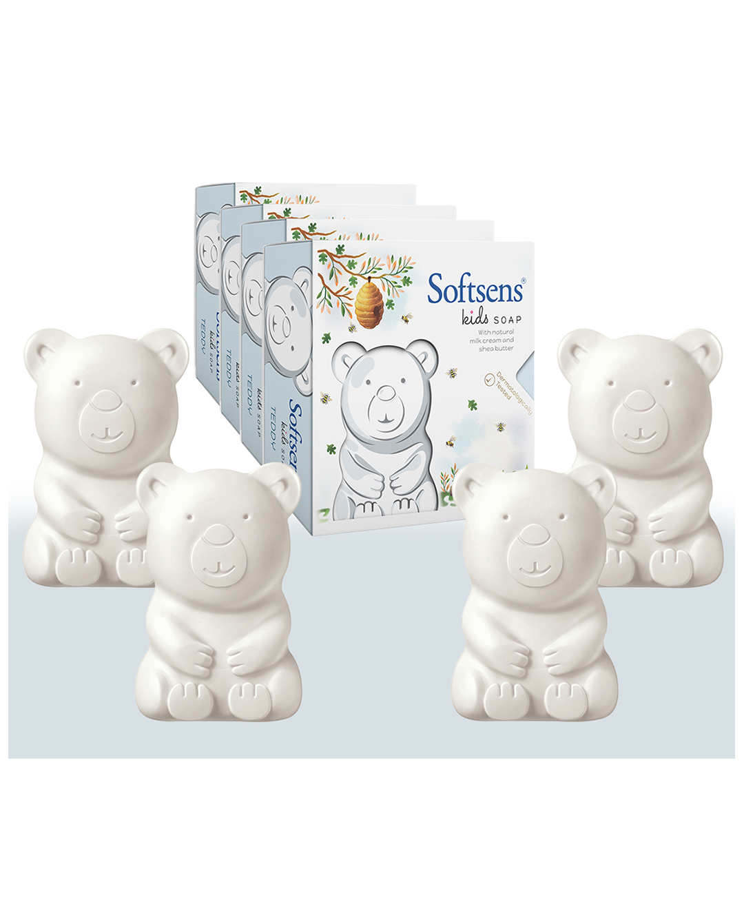 Softsens Teddy Bear Kids Soap (75g) - Pack of 4-picture-21