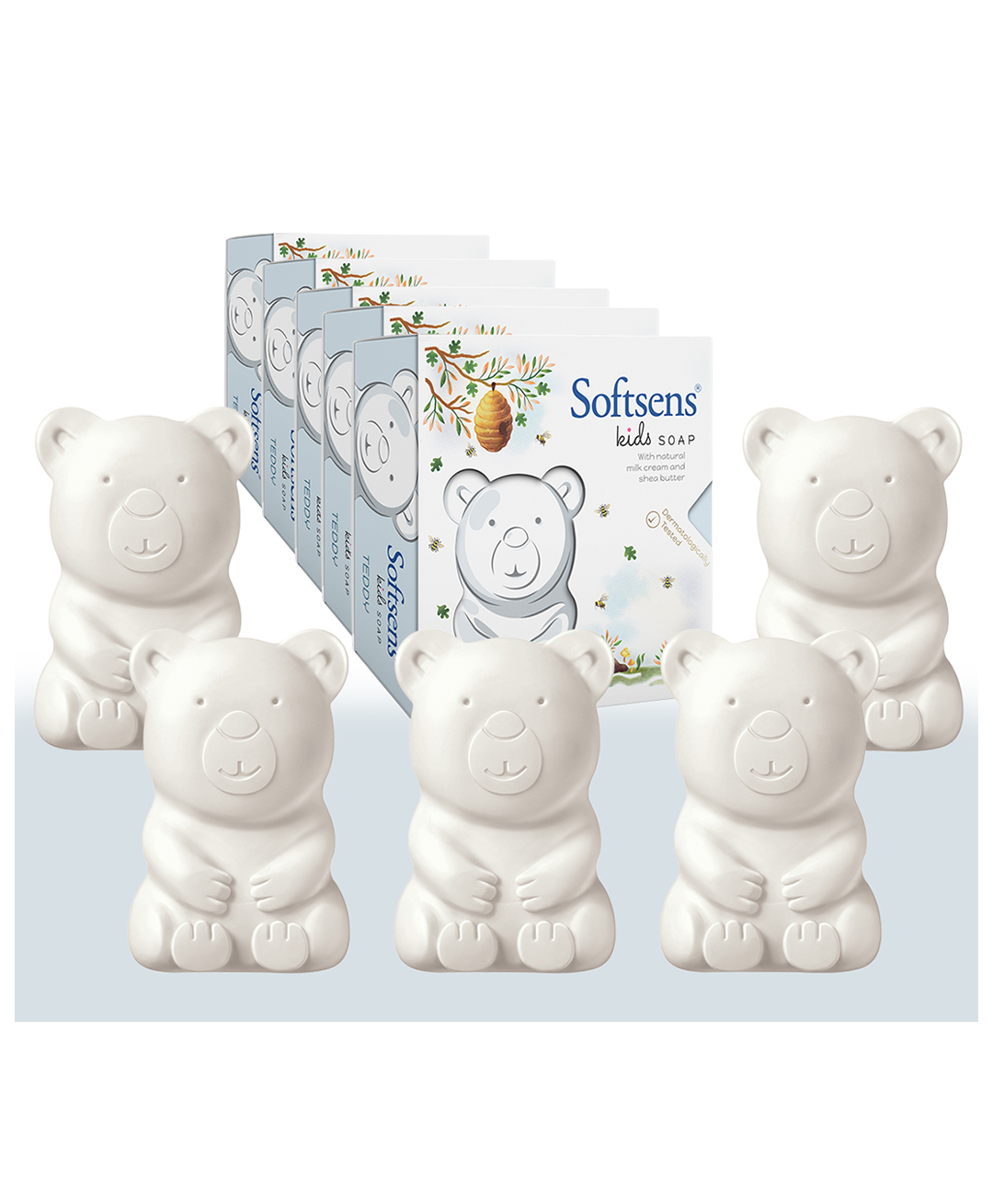 Softsens Teddy Bear Kids Soap (75g) - Pack of 5-picture-20