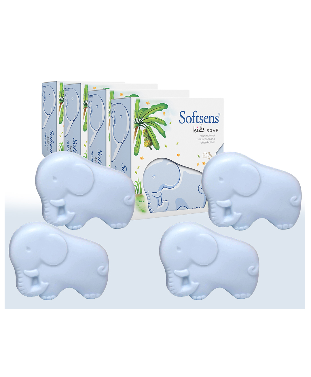Softsens Mambo the Elephant Kids Soap(75g) - Pack 4-picture-12