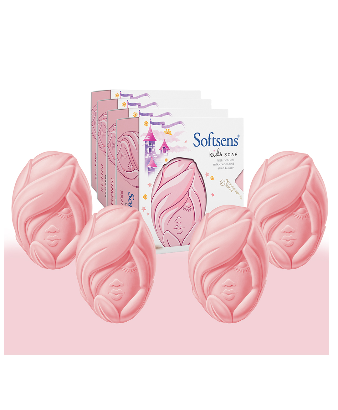 Softsens Princess Kids Soap(75g) - Pack of 4-image-12