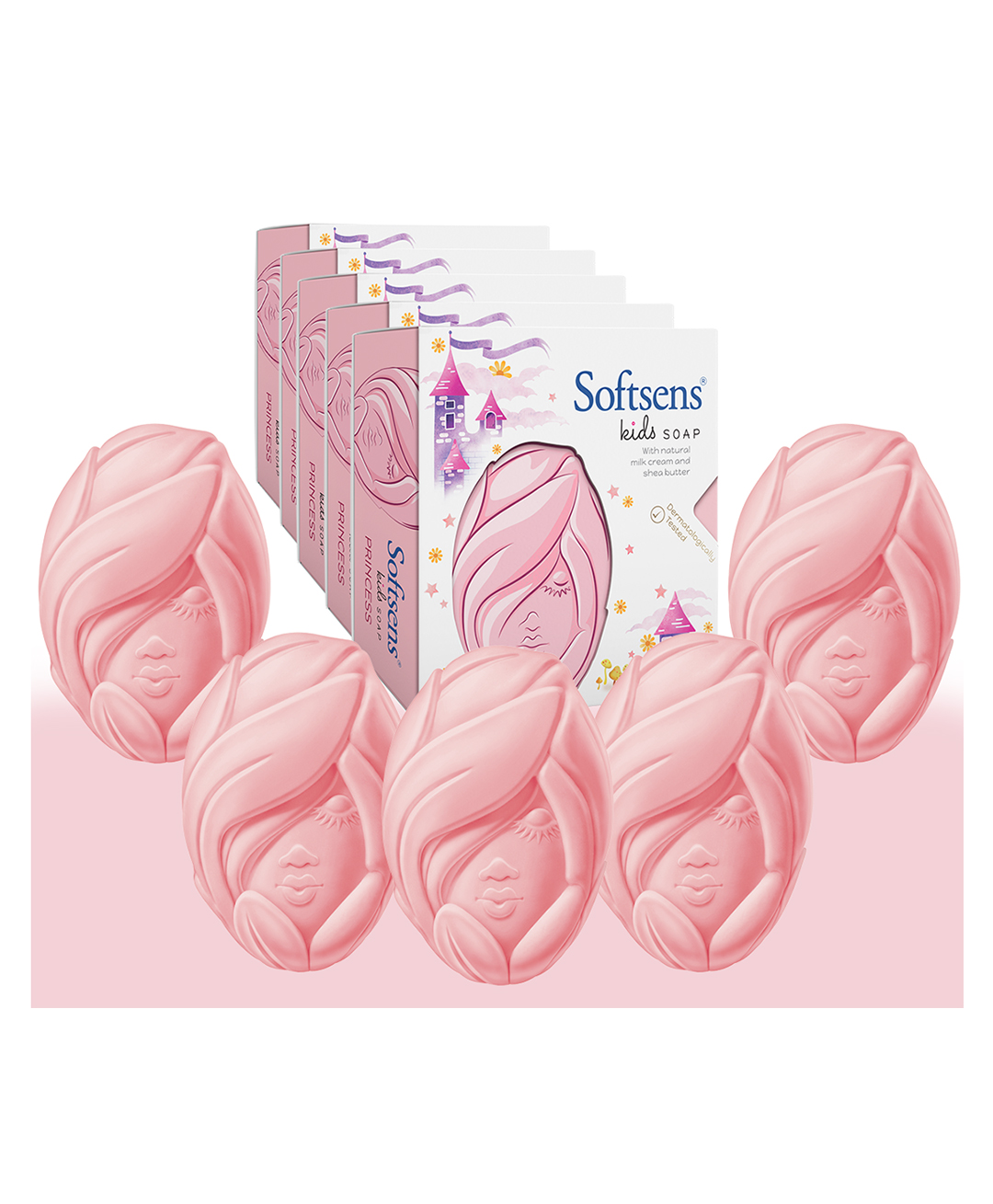 Softsens Princess Kids Soap(75g) - Pack of 5-picture-19