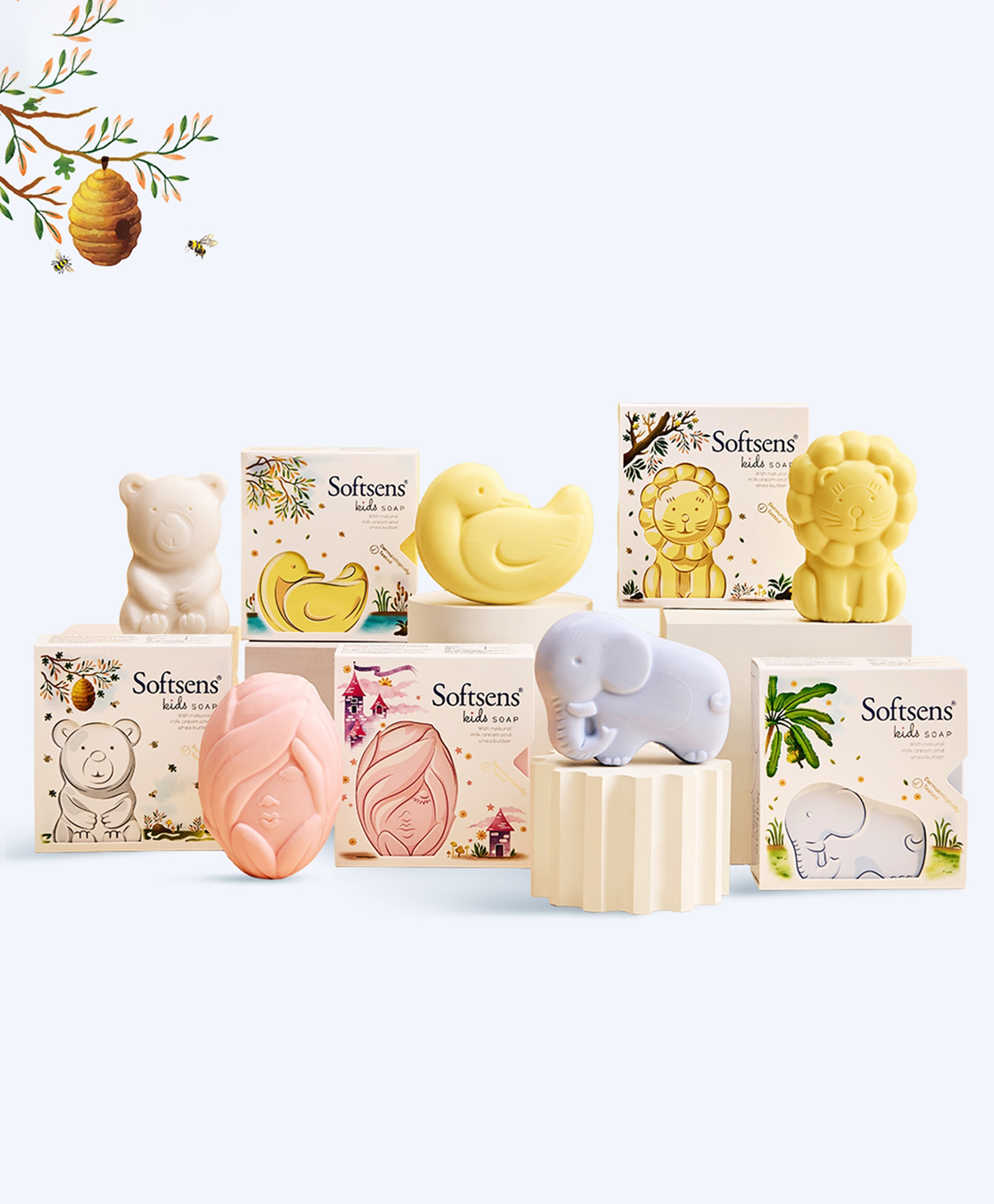 Softsens Assorted Pack of 5 Kids Soaps(75g) - Pack of 5-image-4