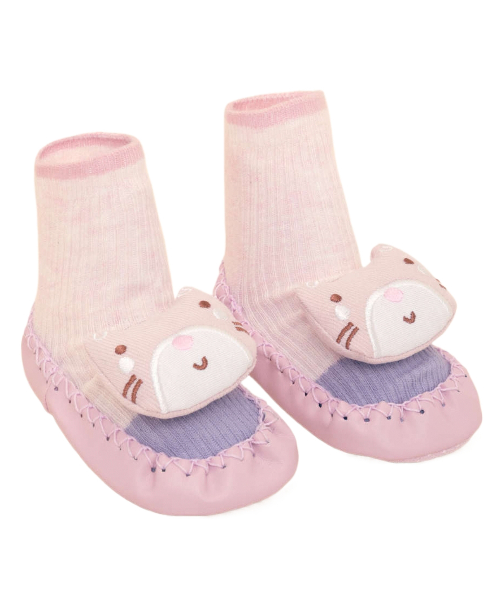 Kidofash Cotton Cat Applique Detailed Sock Shoes - Pink-picture-17