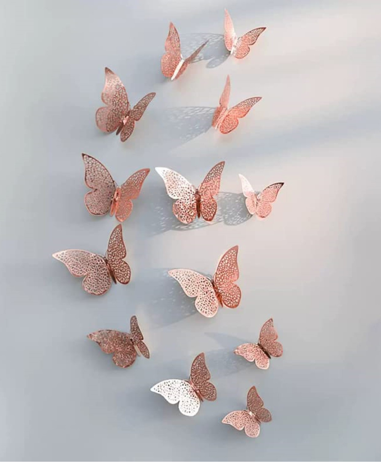 JAAMSO ROYALS Rose 3D Butterfly Home Decor, Set of 12 Butterfly Sticker Sheet 12 cm-picture-17
