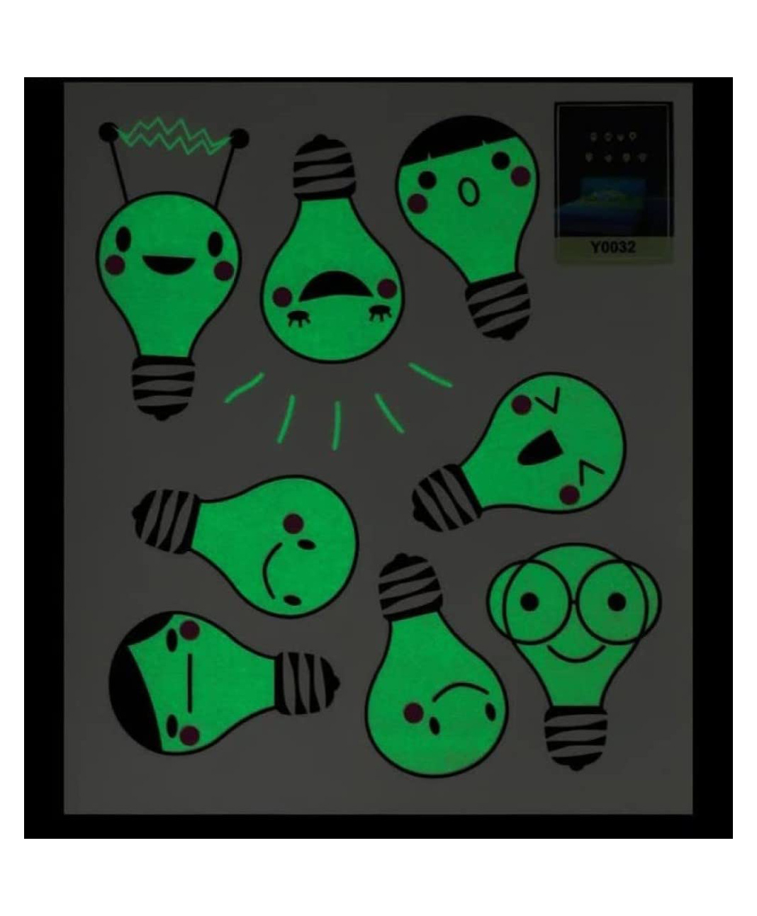 JAAMSO ROYALS Green Kartoon Pattern Glow in the Dark Wall Sticker-picture-21