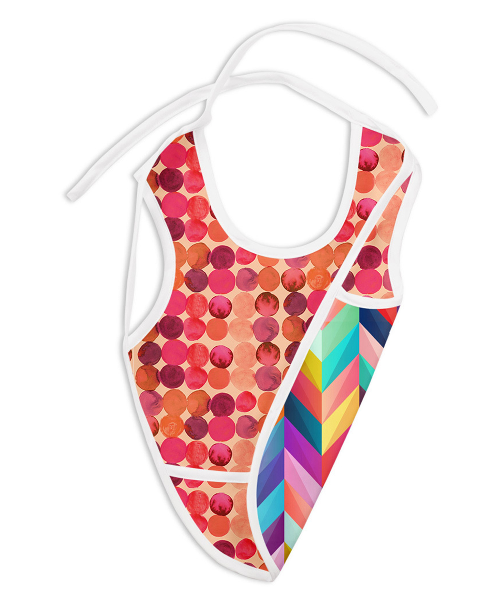 SuperBottoms Printed Apron Style Reversible Bib with Crumb Catcher | Color Pop & Lil Crush-image-46